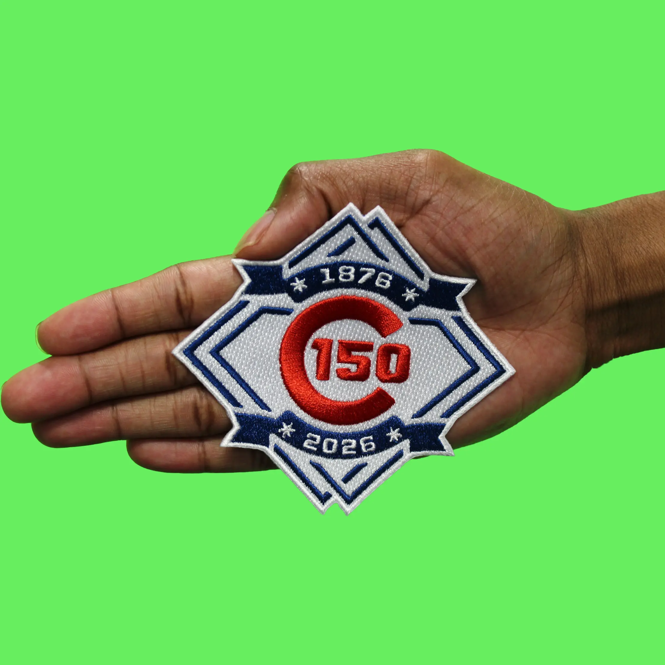 1876-2026 Chicago Cubs 150th Anniversary MLB Season Jersey Sleeve Patch - Image 3