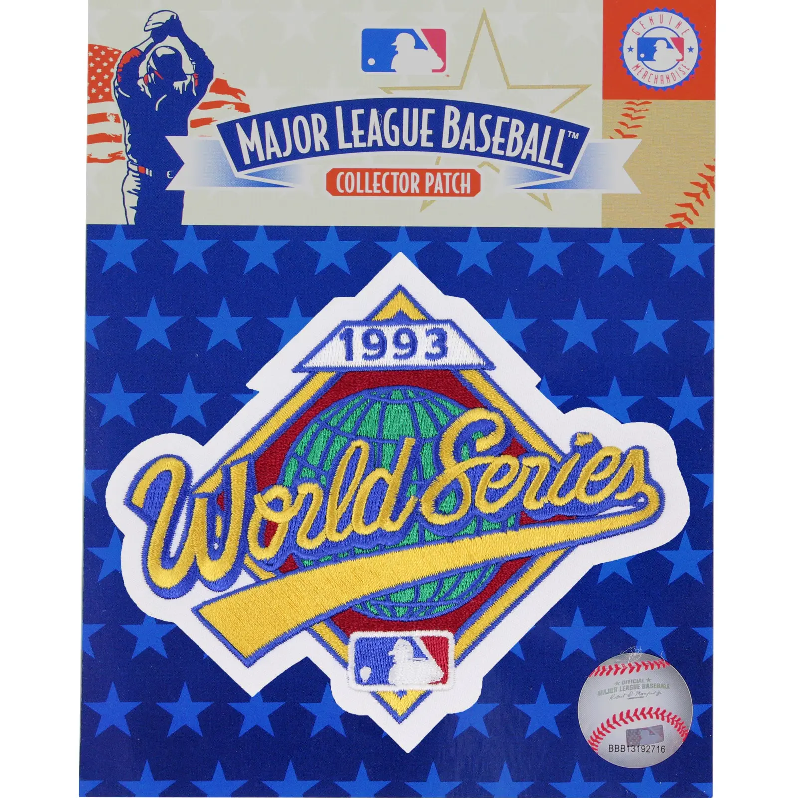 1993 MLB World Series Logo Jersey Patch Philadelphia Phillies vs. Toronto Blue Jays - Image 3