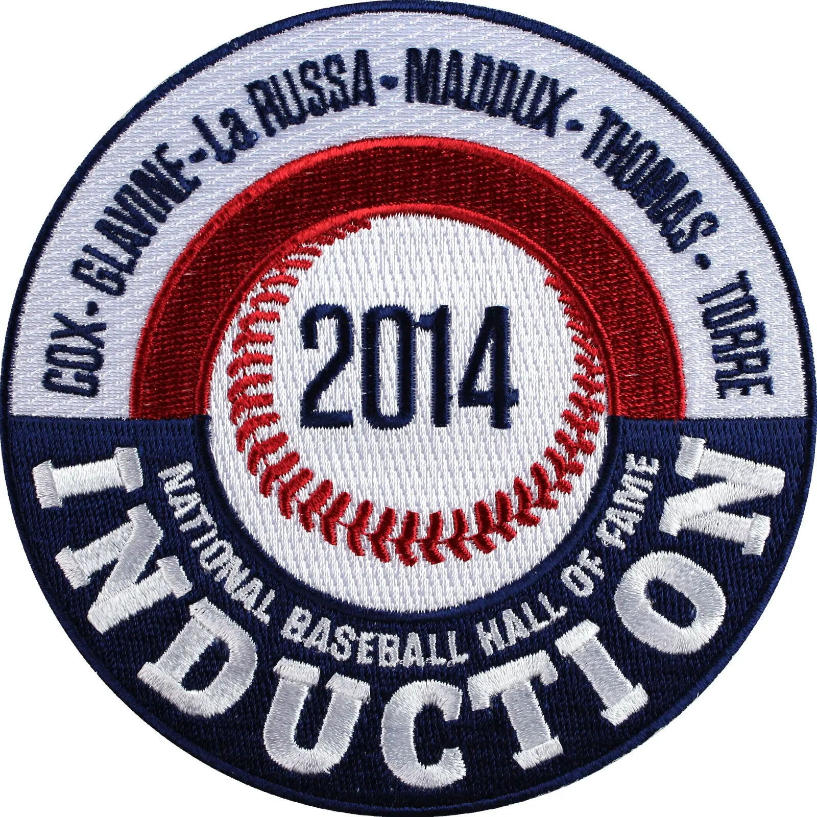 2014 National Baseball Hall Of Fame Induction Patch (Cox Glavine Maddux LaRussa Thomas Torre)