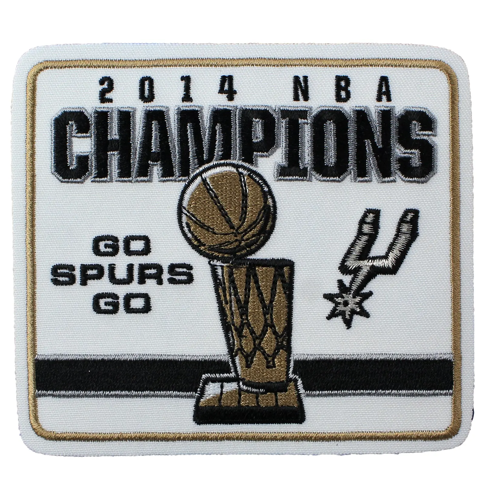 2014 NBA Finals Champions Championship San Antonio Spurs Patch "Go Spurs Go"