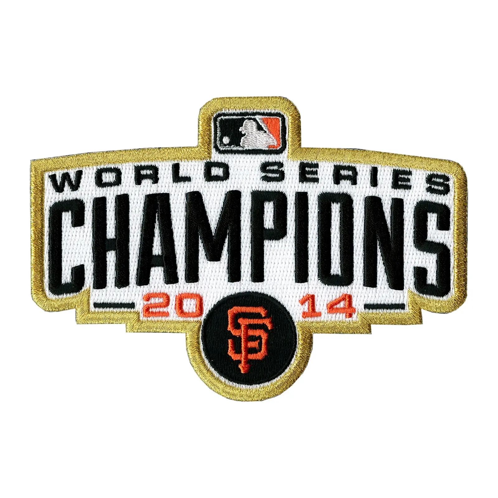 2014 San Francisco Giants MLB World Series Champions Ring Ceremony Patch With Gold Border