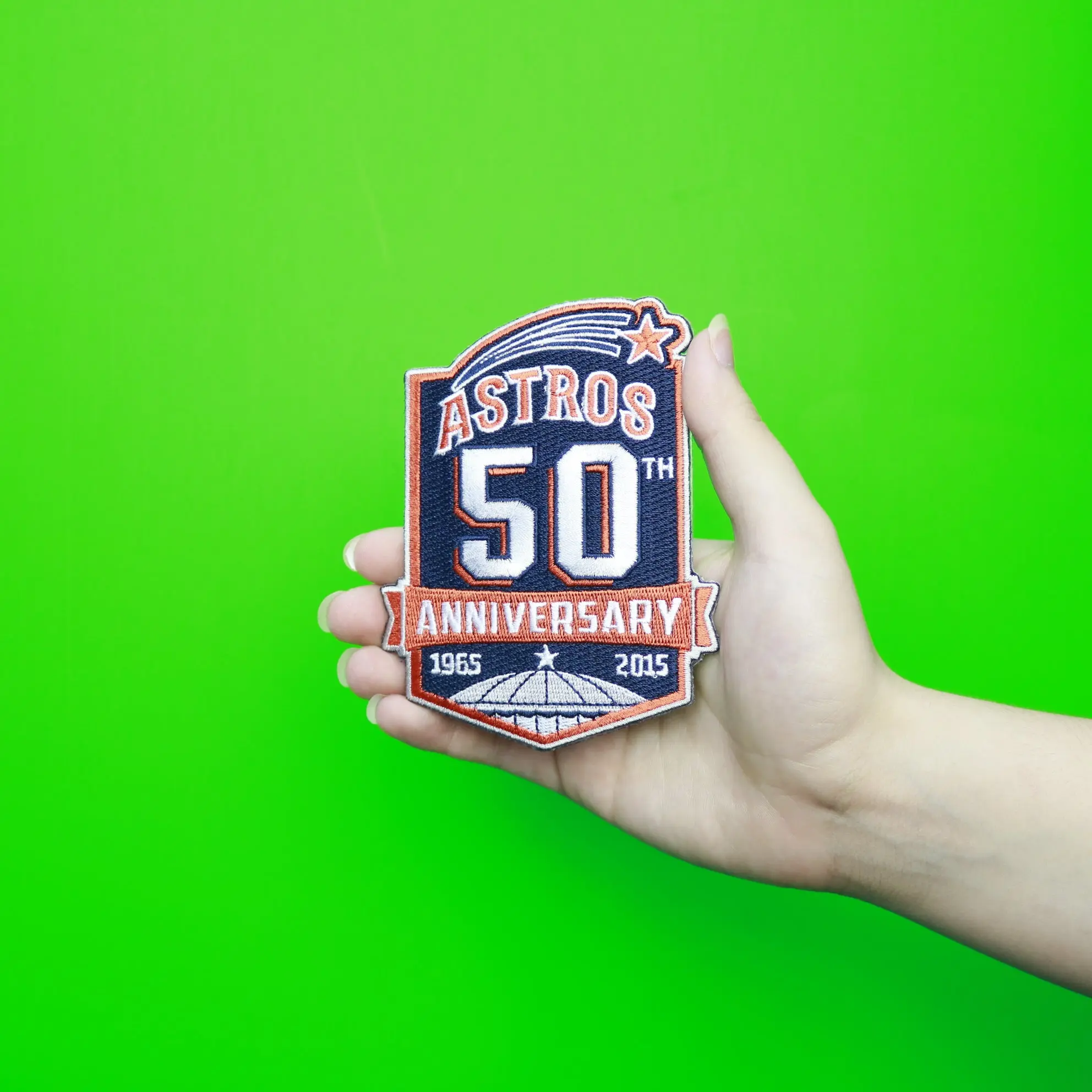 2015 Houston Astros 50th Anniversary Years Jersey Sleeve Patch - Image 2