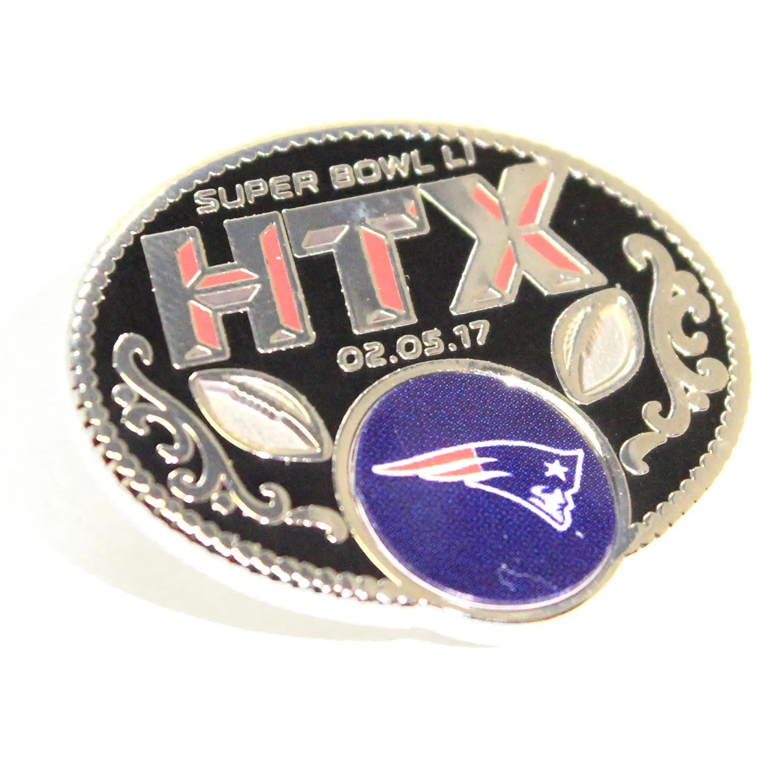 2017 NFL Super Bowl 51 LI AFC Champions New England Patriots Football Participant Pin