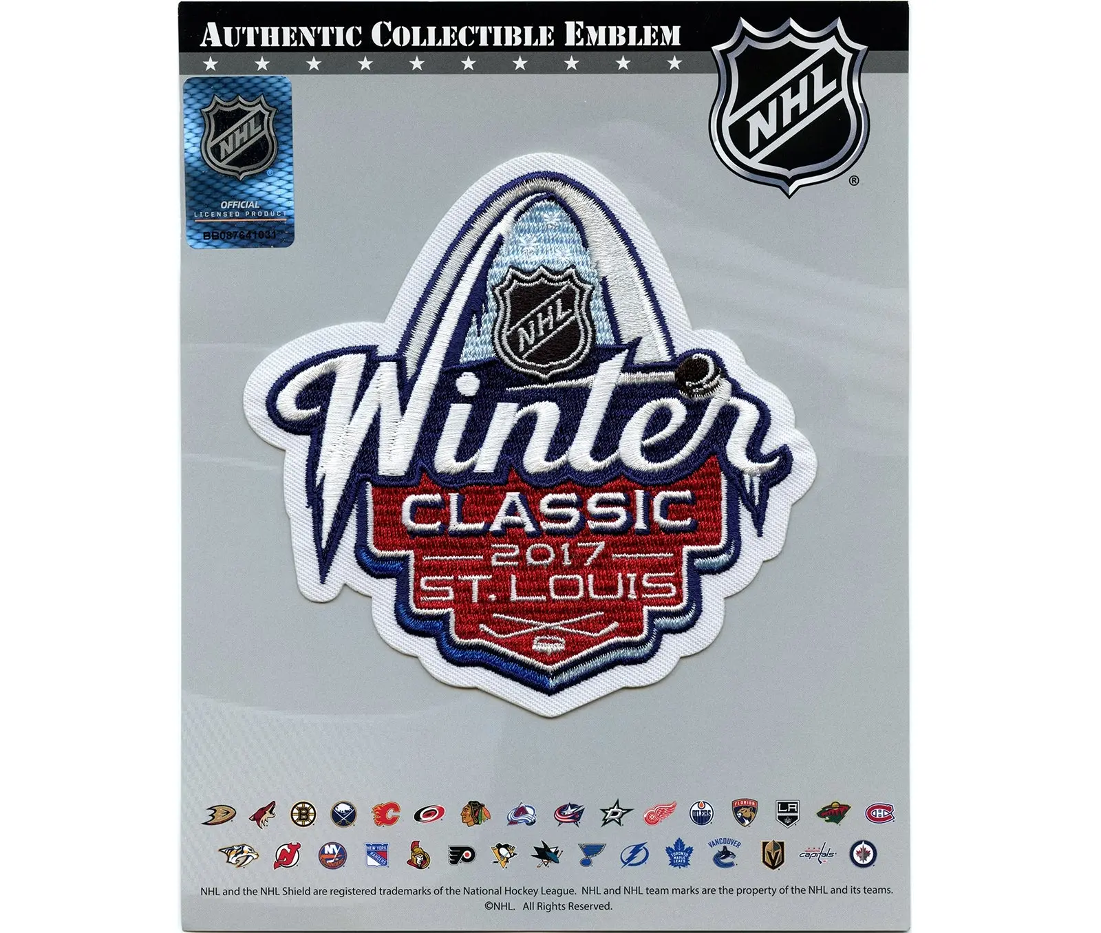 2017 NHL Winter Classic Jersey Patch St. Louis Blues vs Chicago Blackhawks