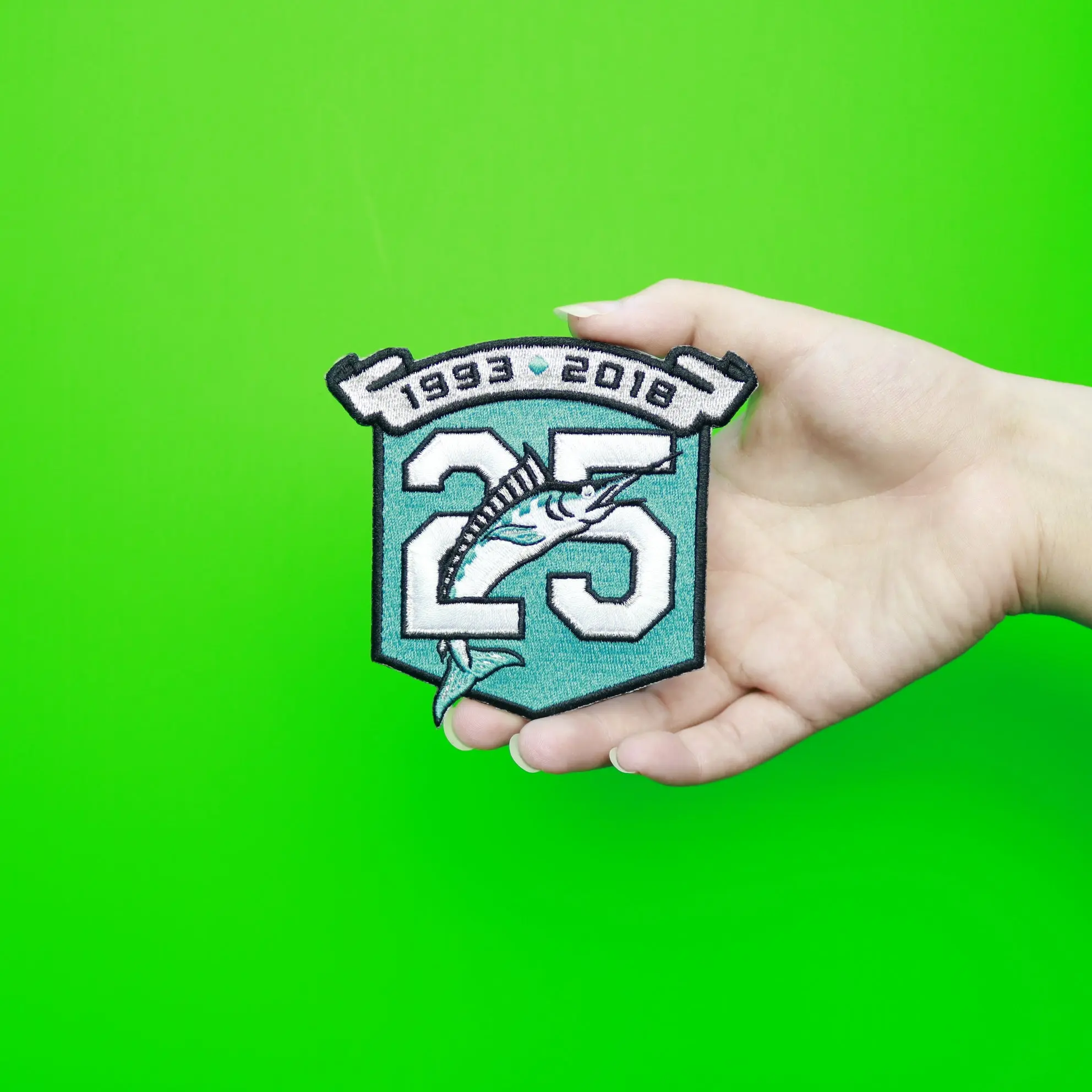 2018 Miami Marlins 25th Anniversary Embroidered Patch - Image 2