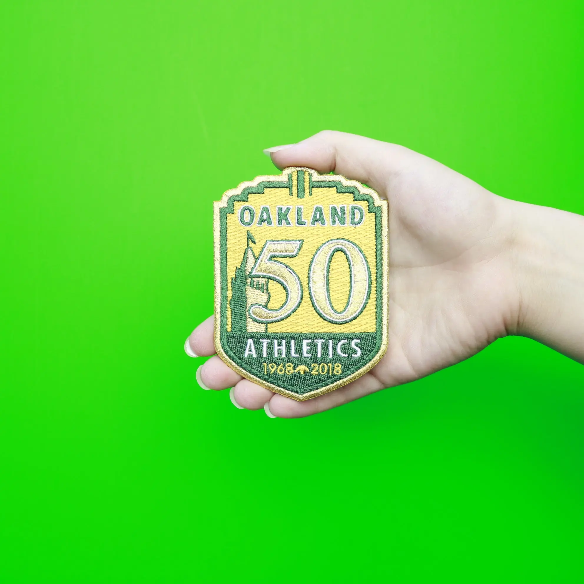 2018 Oakland A's Athletics 50th Anniversary Patch - Image 2