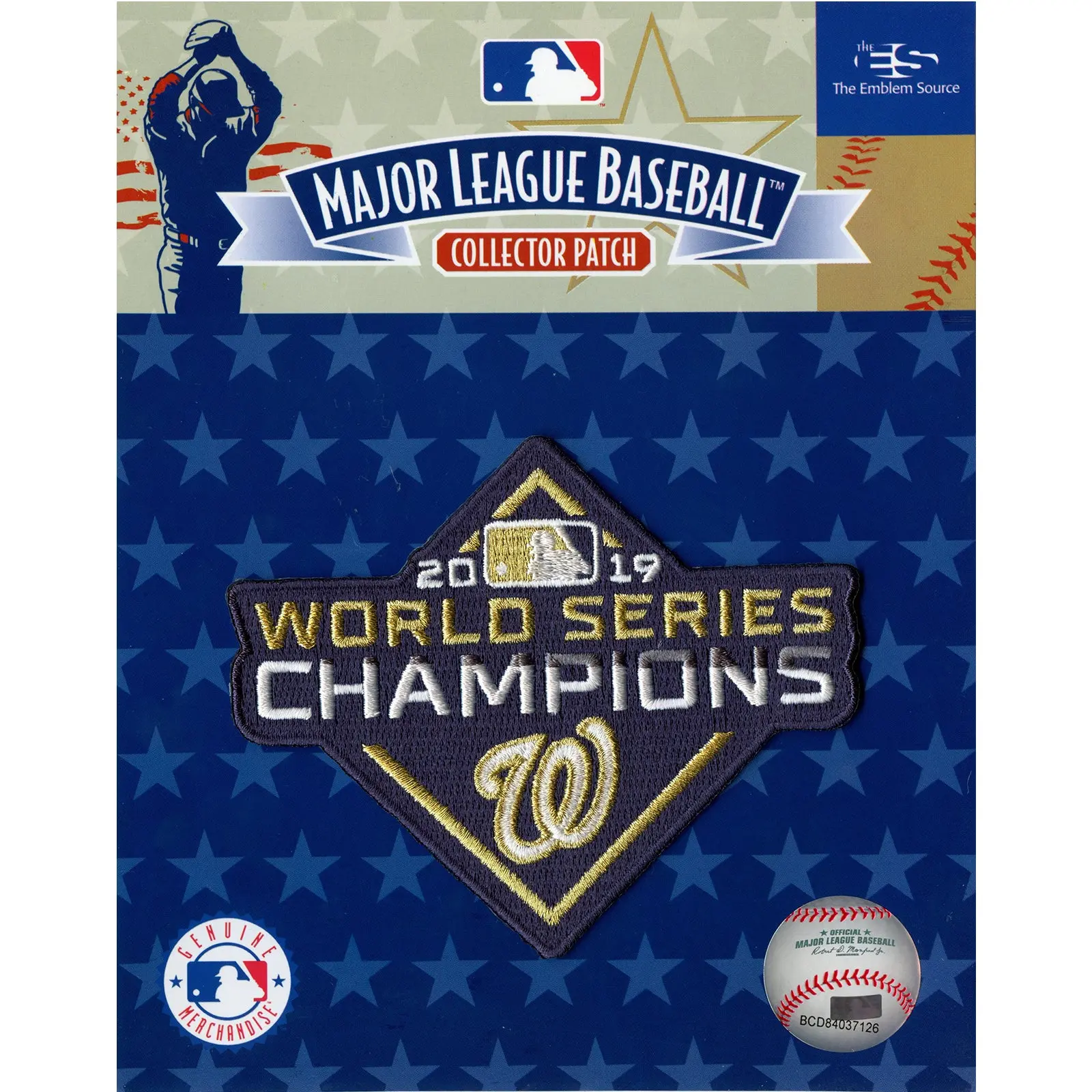 2019-2020 MLB World Series Champions Washington Nationals Gold Jersey Patch