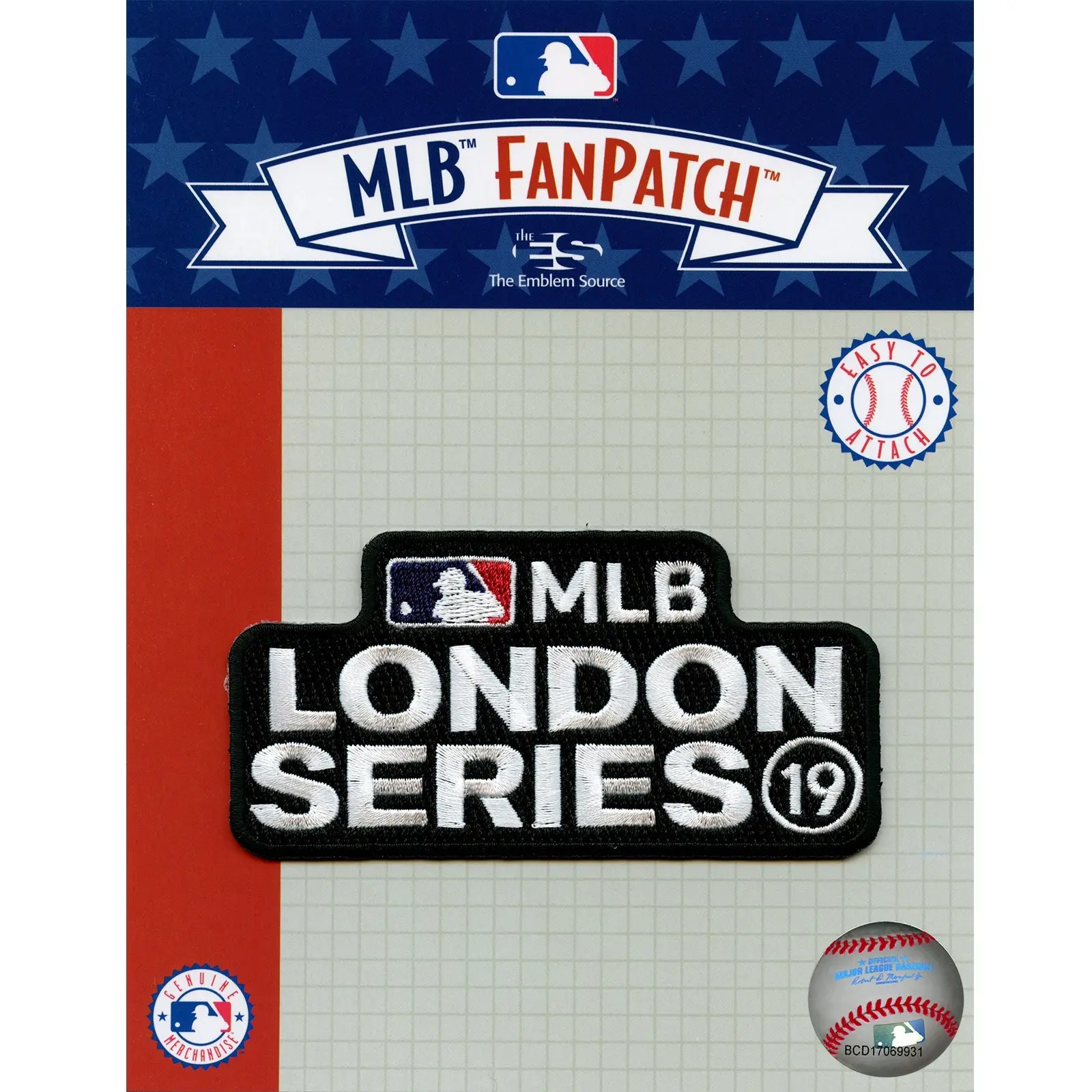 2019 MLB London Series Game Jersey Patch