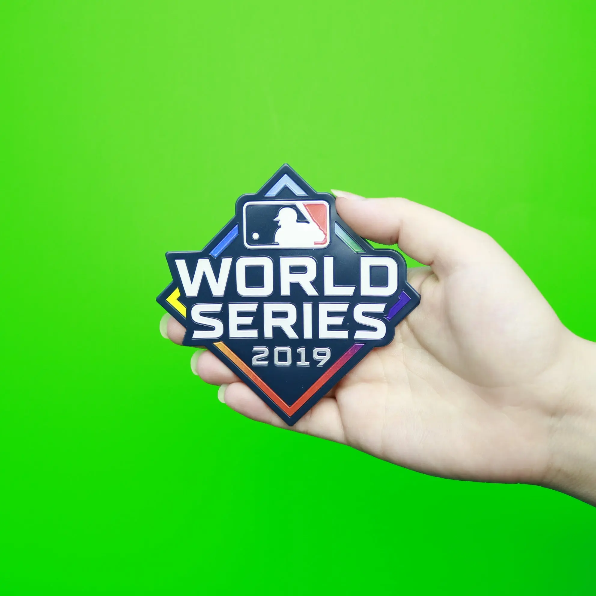 2019 MLB World Series Emboss Tech Jersey Patch Washington Nationals Houston Astros - Image 2