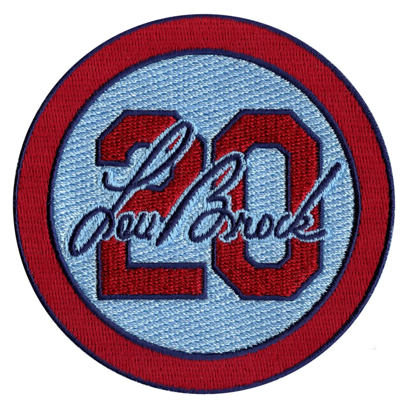 2020 Lou Brock #20 St Louis Cardinals Blue Memorial Patch - Image 2