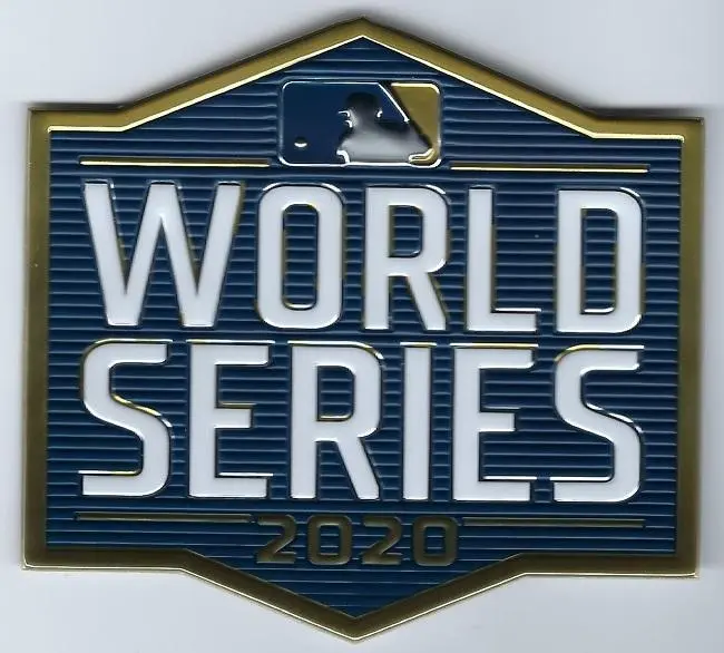 2020 MLB World Series Emboss Tech Jersey Patch Los Angeles Dodgers Tampa Bay Rays TPU - Image 2