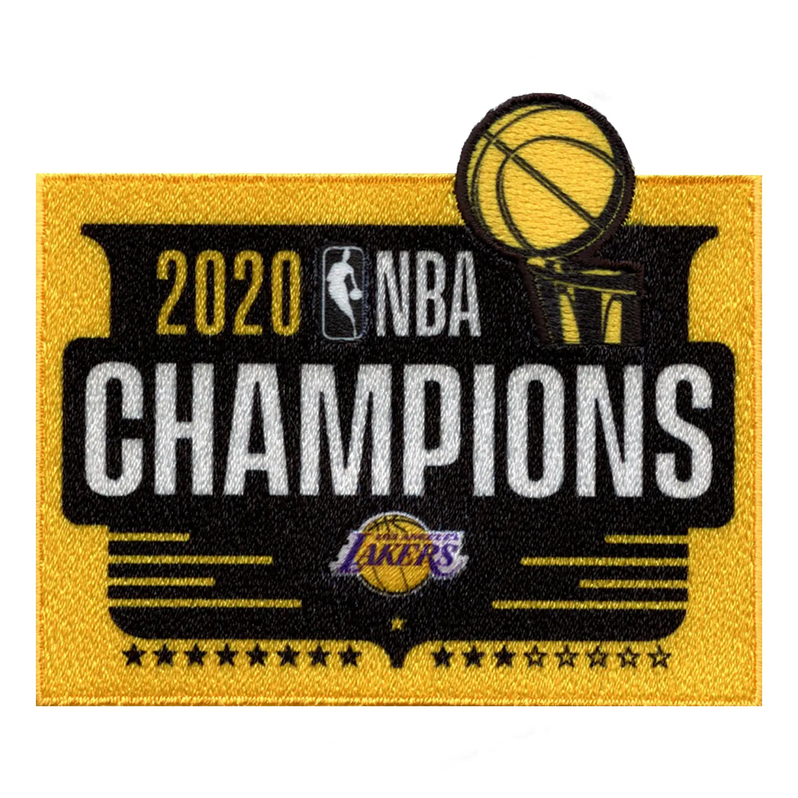 2020 NBA Finals Champions Los Angeles Lakers Trophy Square Patch - Image 2
