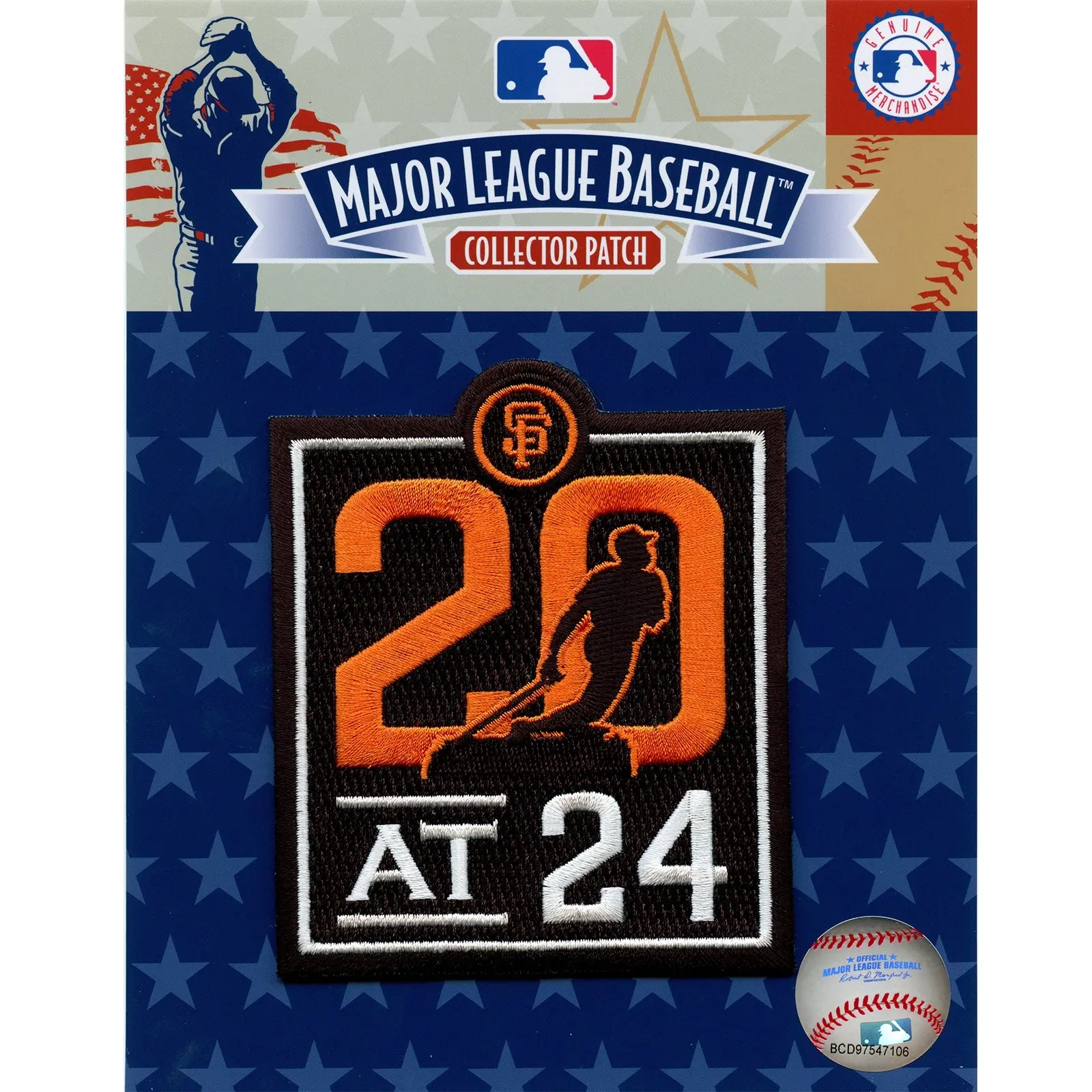 2020 San Francisco Giants 20 at 24 Commemorative Jersey Patch