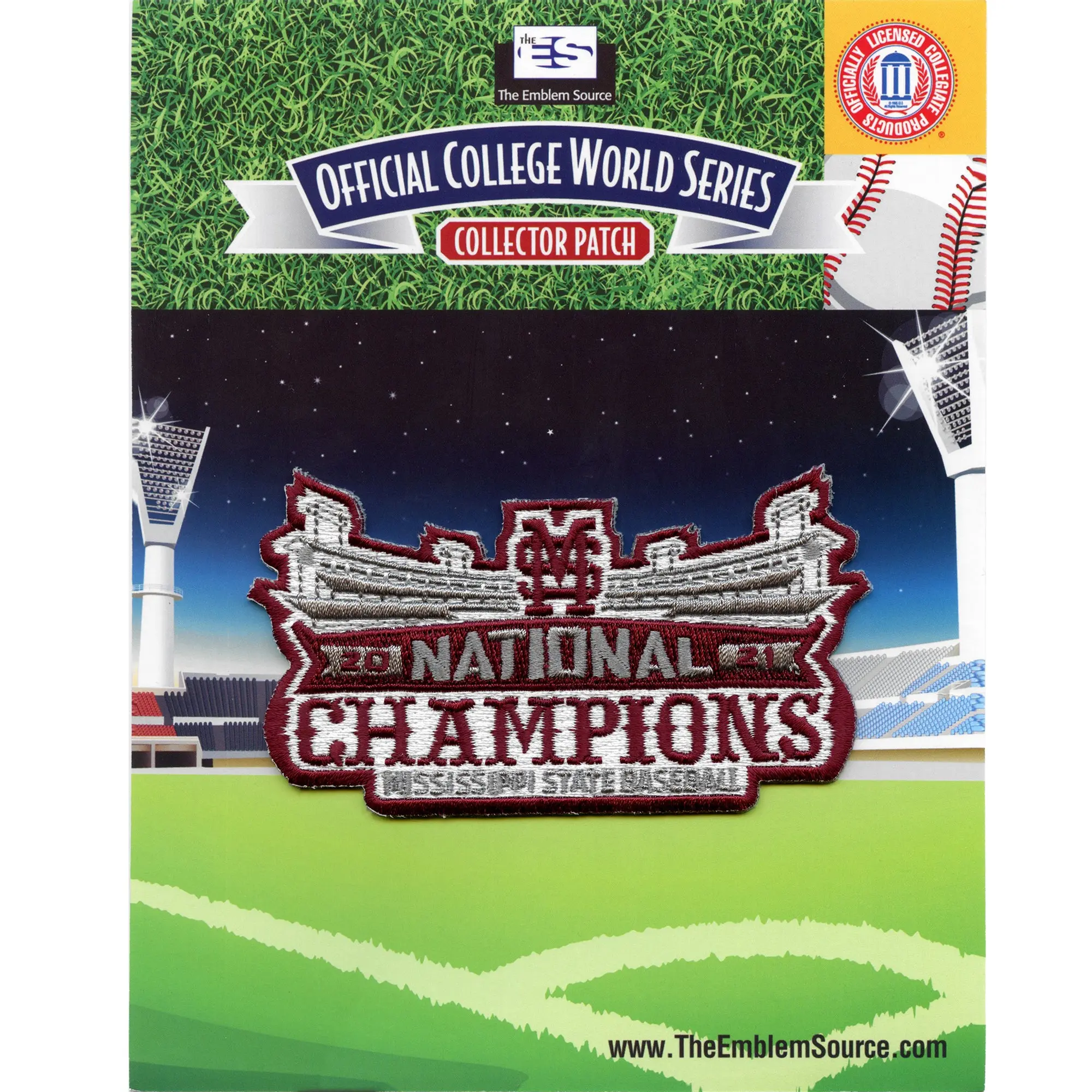2021 Mississippi State College National Champions Patch Embroidered Iron On - Image 2