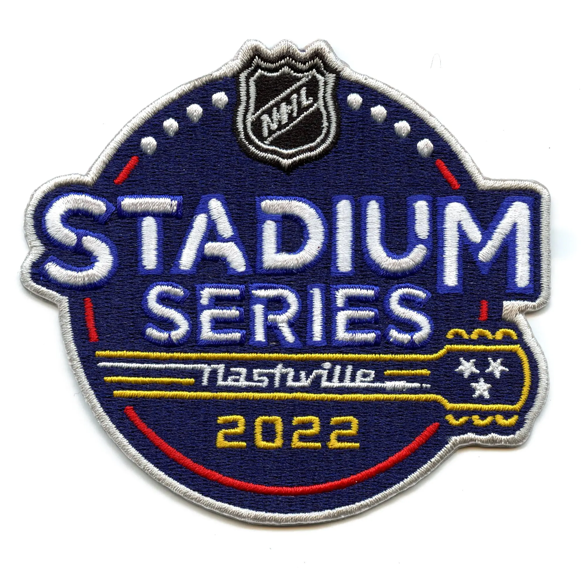 2022 Official NHL Stadium Series Game Jersey Patch Nashville Predators Tampa Bay Lightning - Image 2