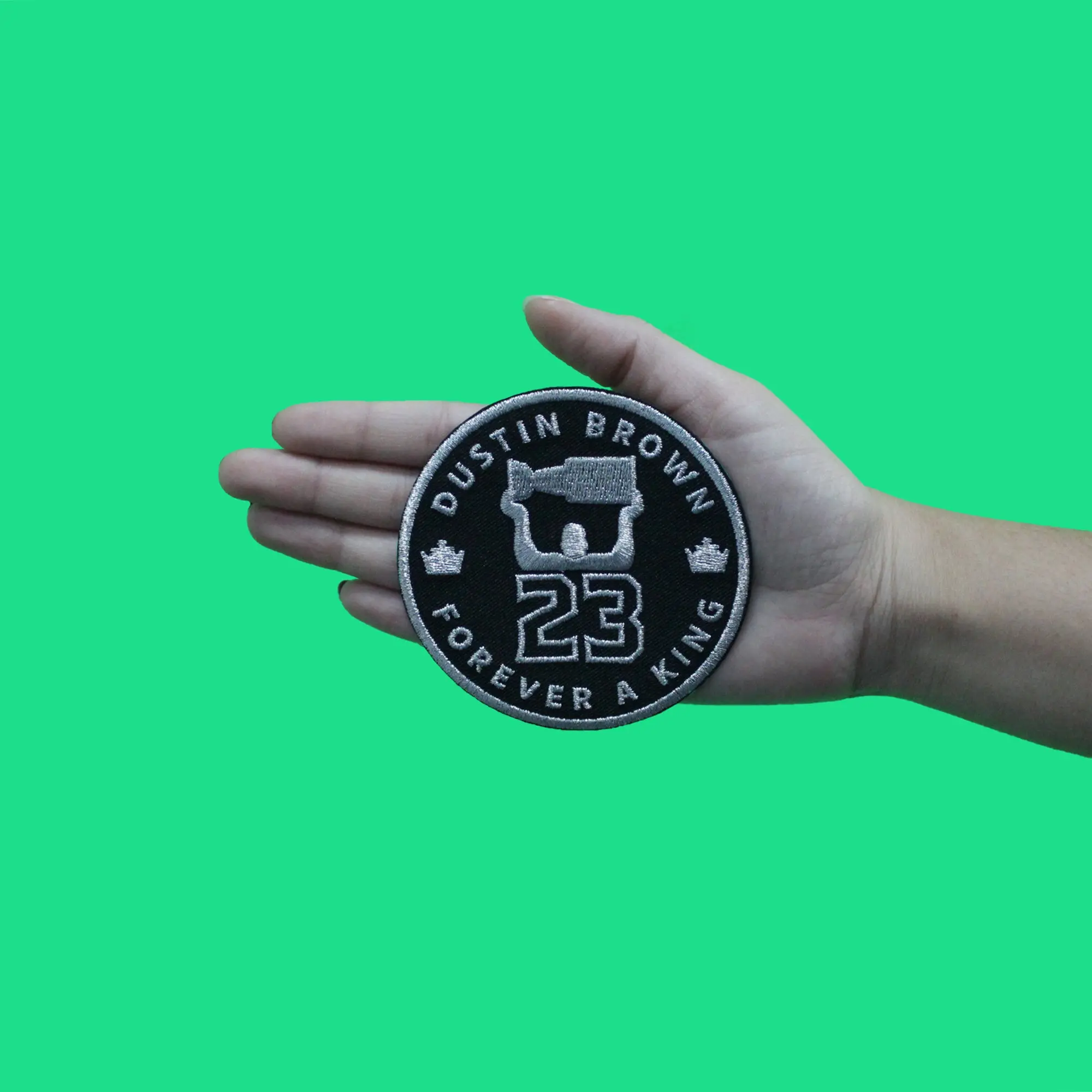 2023 Los Angeles Kings Dustin Brown Retirement Ceremony Jersey Patch Forever A King - Image 3