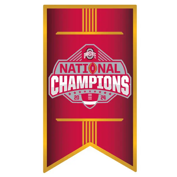 2024 College National Champions Game Ohio State Banner Pin - Image 2