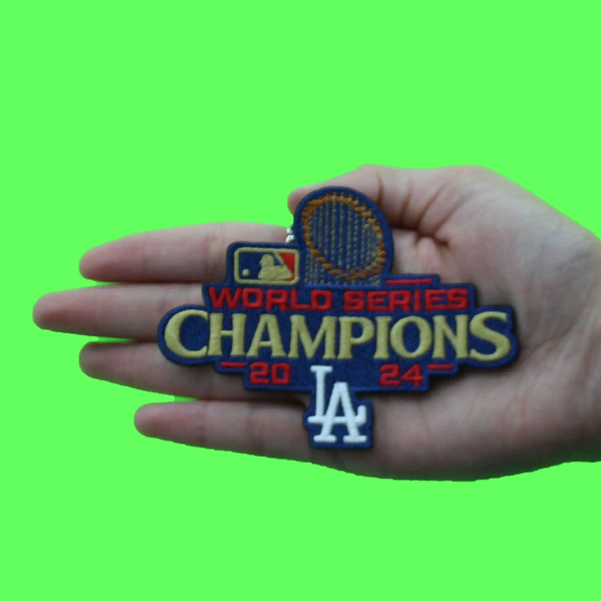 2024 MLB World Series Champions Los Angeles Dodgers Gold Ceremony Jersey Patch - Image 3