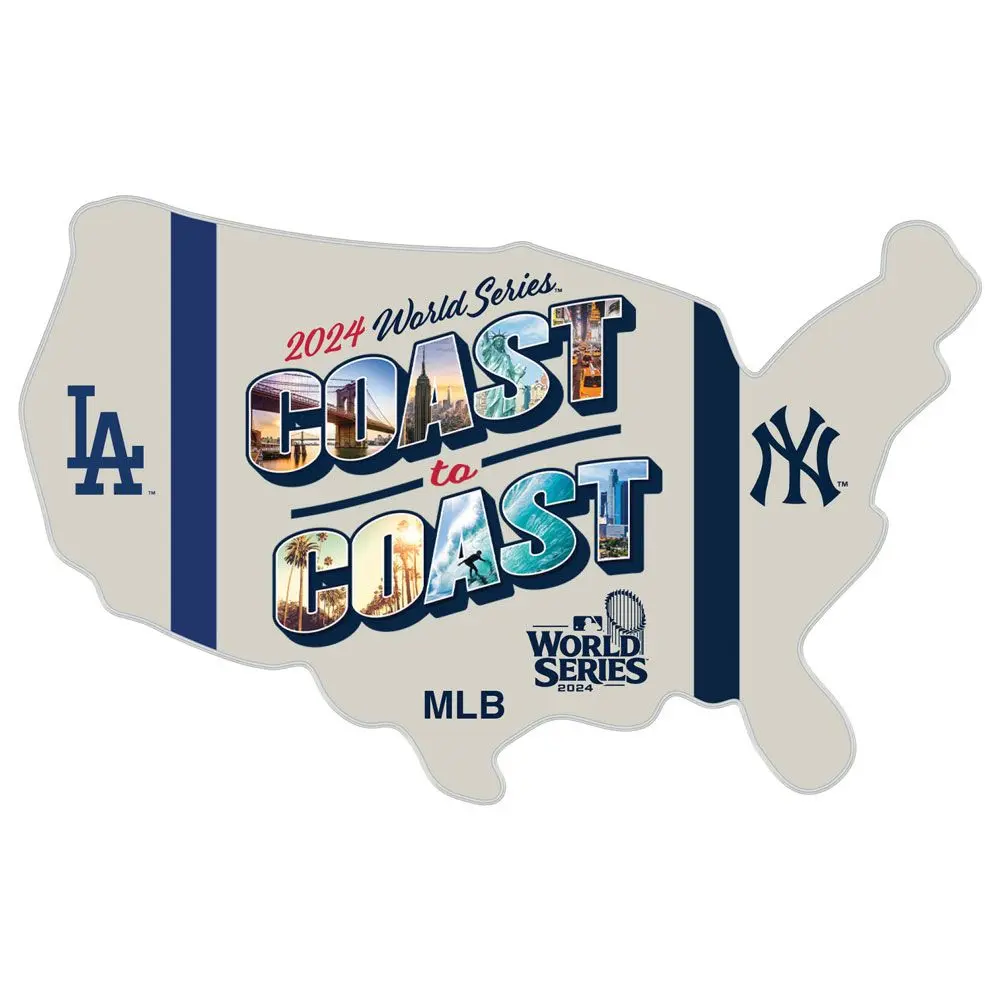 2024 MLB World Series Lapel Pin New York Yankees Los Angeles Dodgers Coast to Coast - Image 2