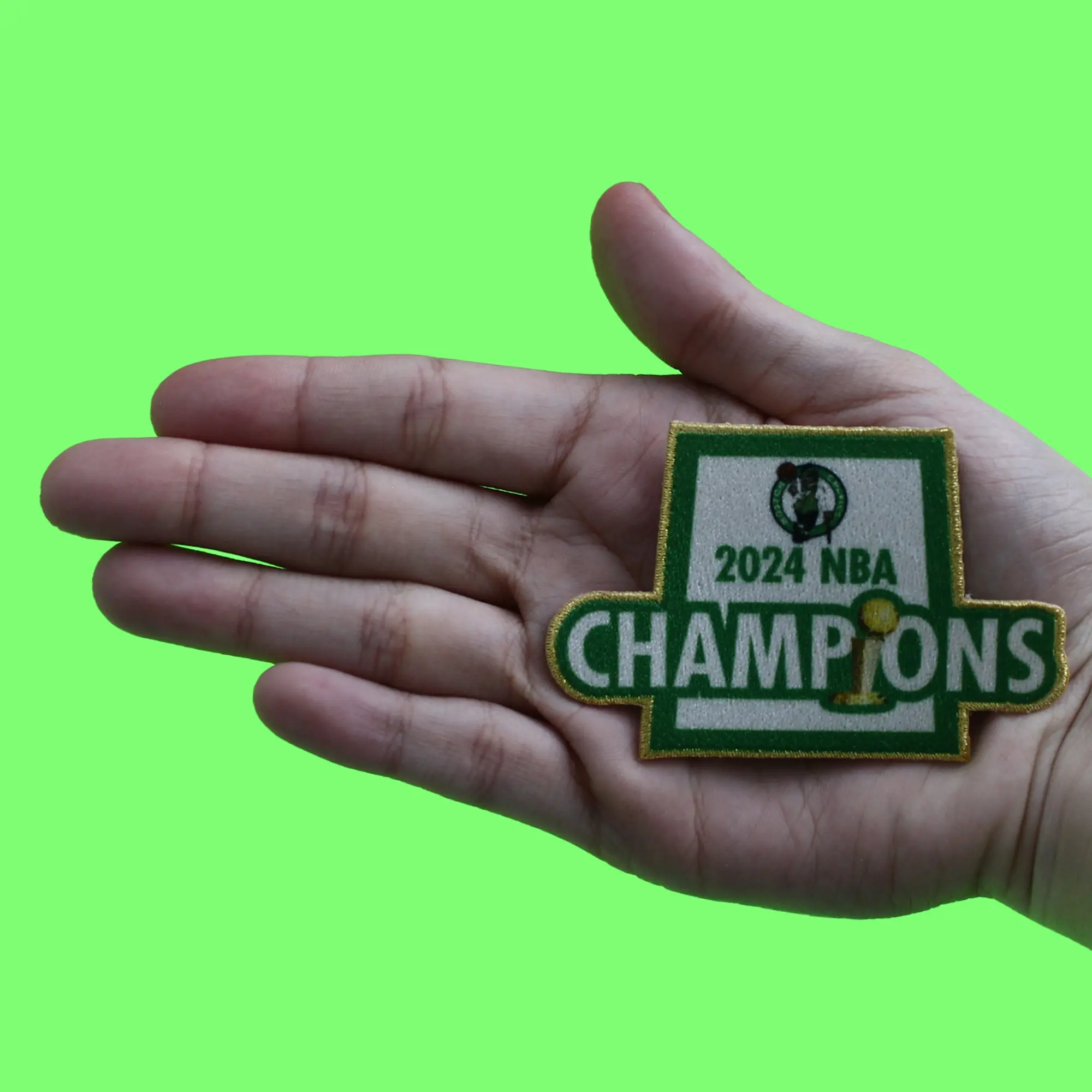 2024 NBA Finals Champions Boston Celtics Official Patch Sublimated Embriodered - Image 3