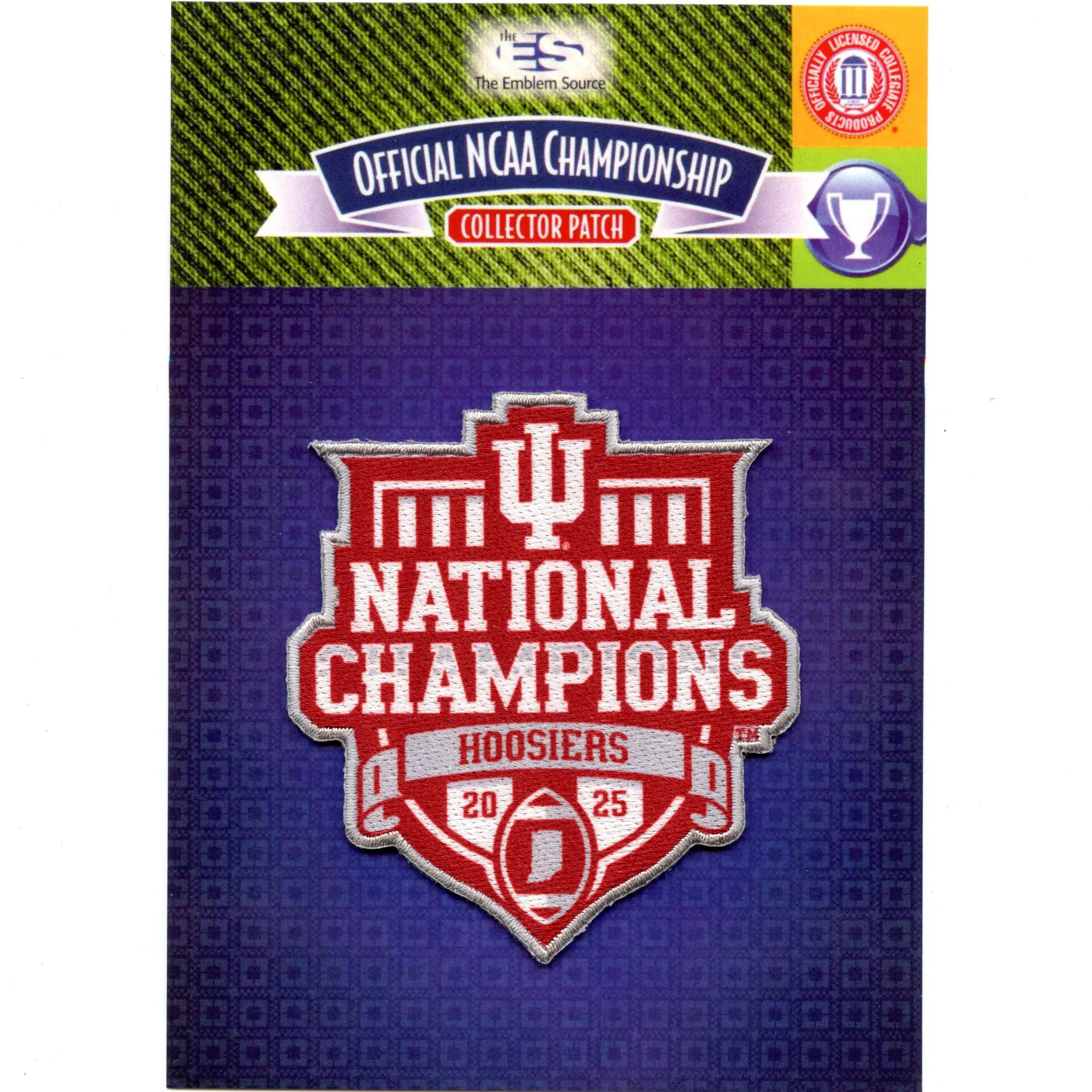 2025-2026 Indiana Hoosiers National Champions Football Jersey Patch Embroidered