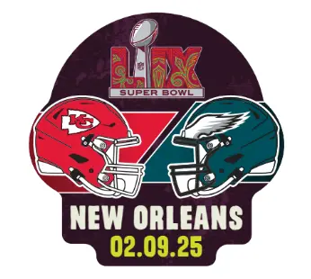 2025 NFL Super Bowl LIX 59 Dueling Pin Philadelphia Eagles Kansas City Chiefs - Image 2