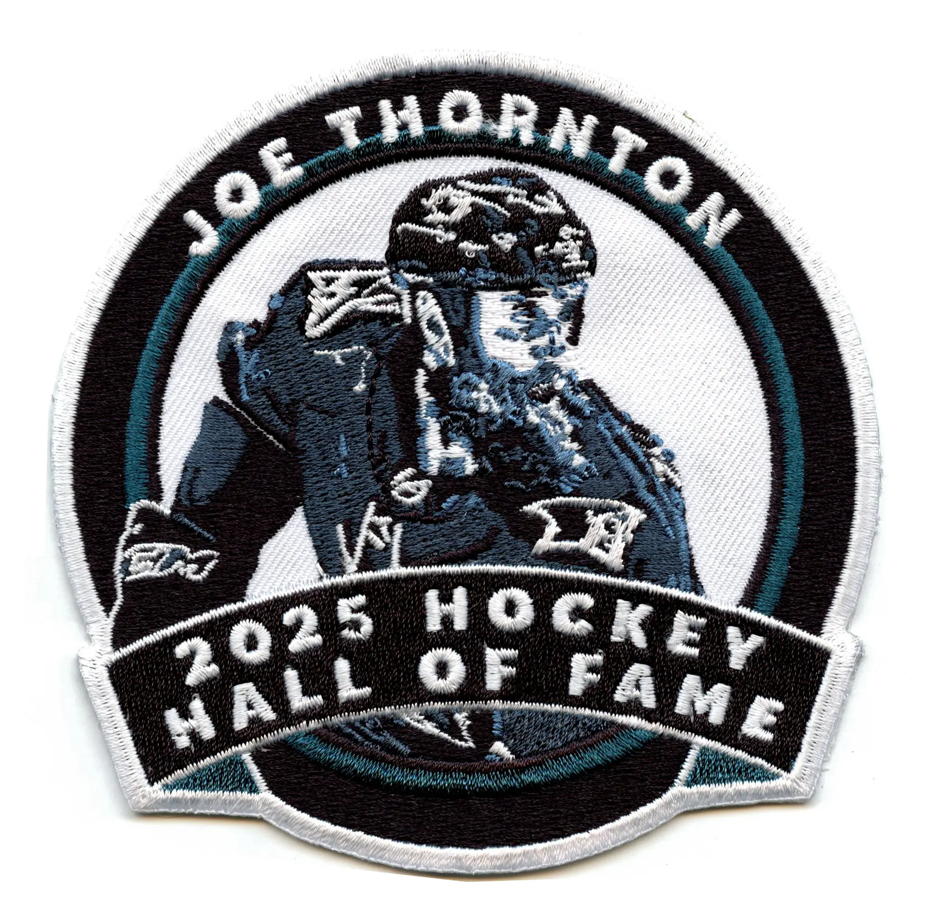 2025 San Jose Sharks Joe Thornton Hockey Hall Of Fame Jersey Patch - Image 2
