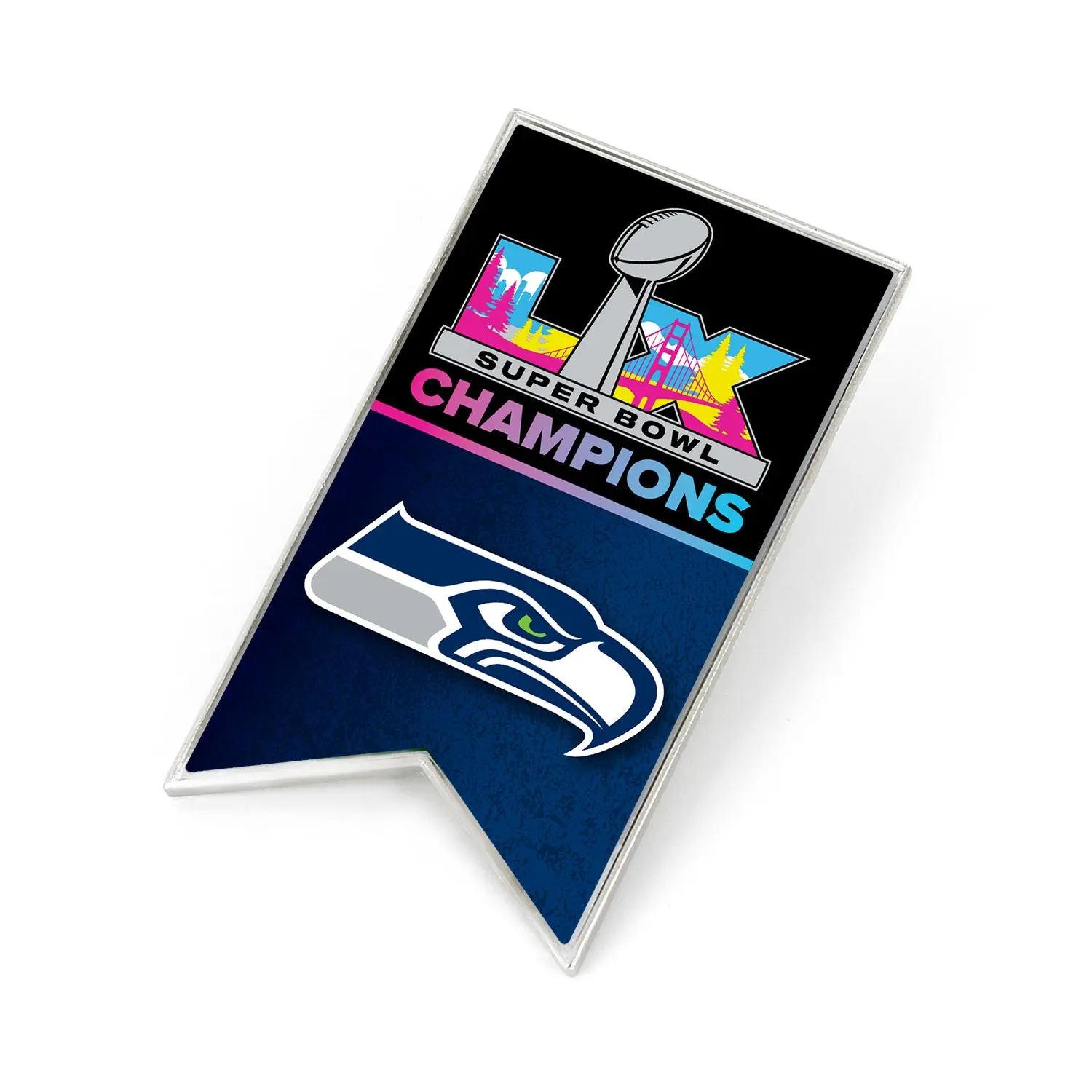 2026 NFL Super Bowl LX 60 Champions Banner Pin Seattle Seahawks