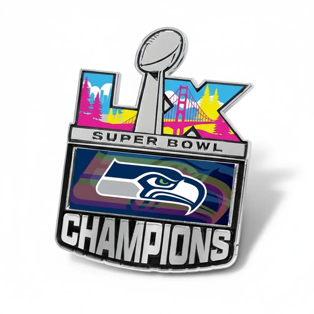 2026 NFL Super Bowl LX 60 Champions Pin Seattle Seahawks