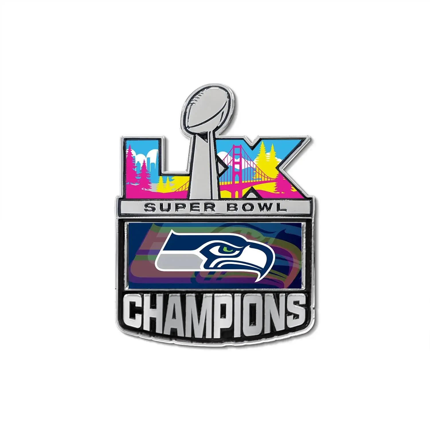 2026 NFL Super Bowl LX 60 Champions Pin Seattle Seahawks - Image 2