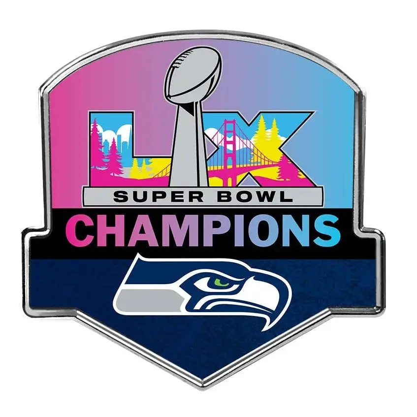 2026 NFL Super Bowl LX 60 Champions Shield Pin Seattle Seahawks - Image 2