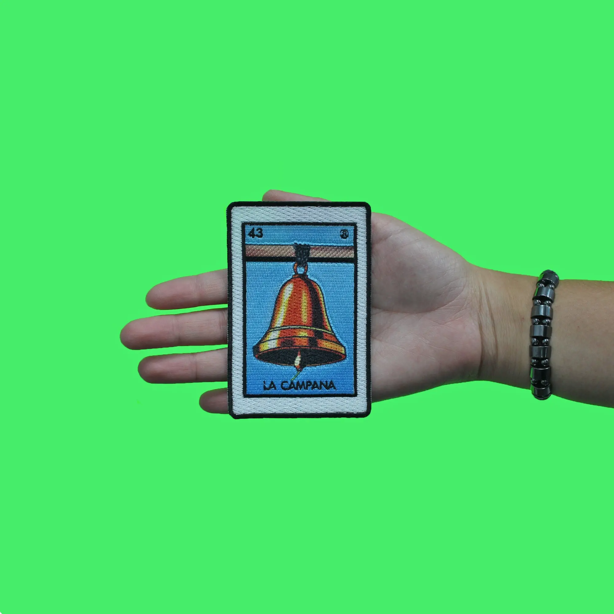 La Campana 43 Patch Bell Mexican Loteria Card Sublimated Embroidery Iron On - Image 4