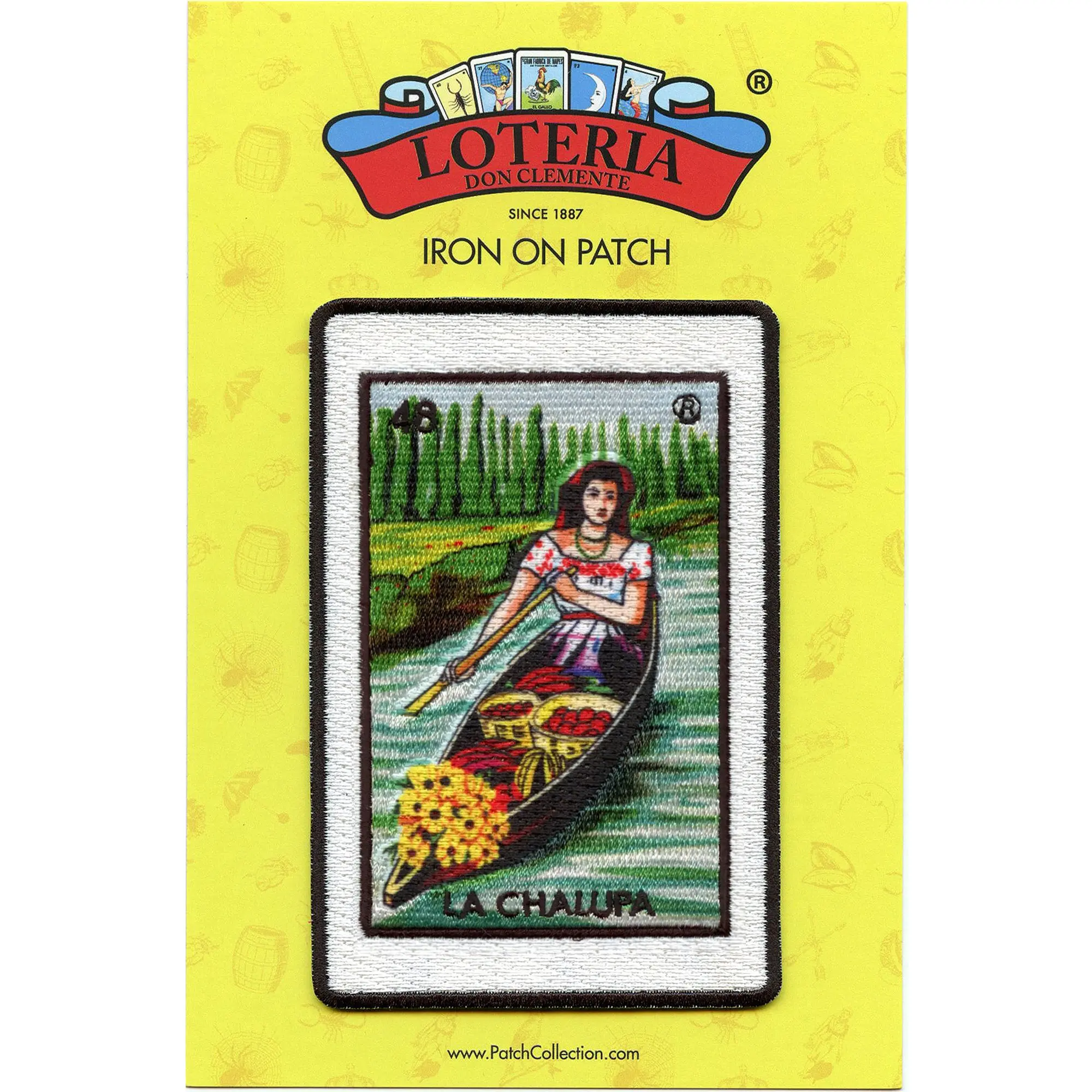 La Chalupa 48 Patch Canoe Mexican Loteria Card Sublimated Embroidery Iron On
