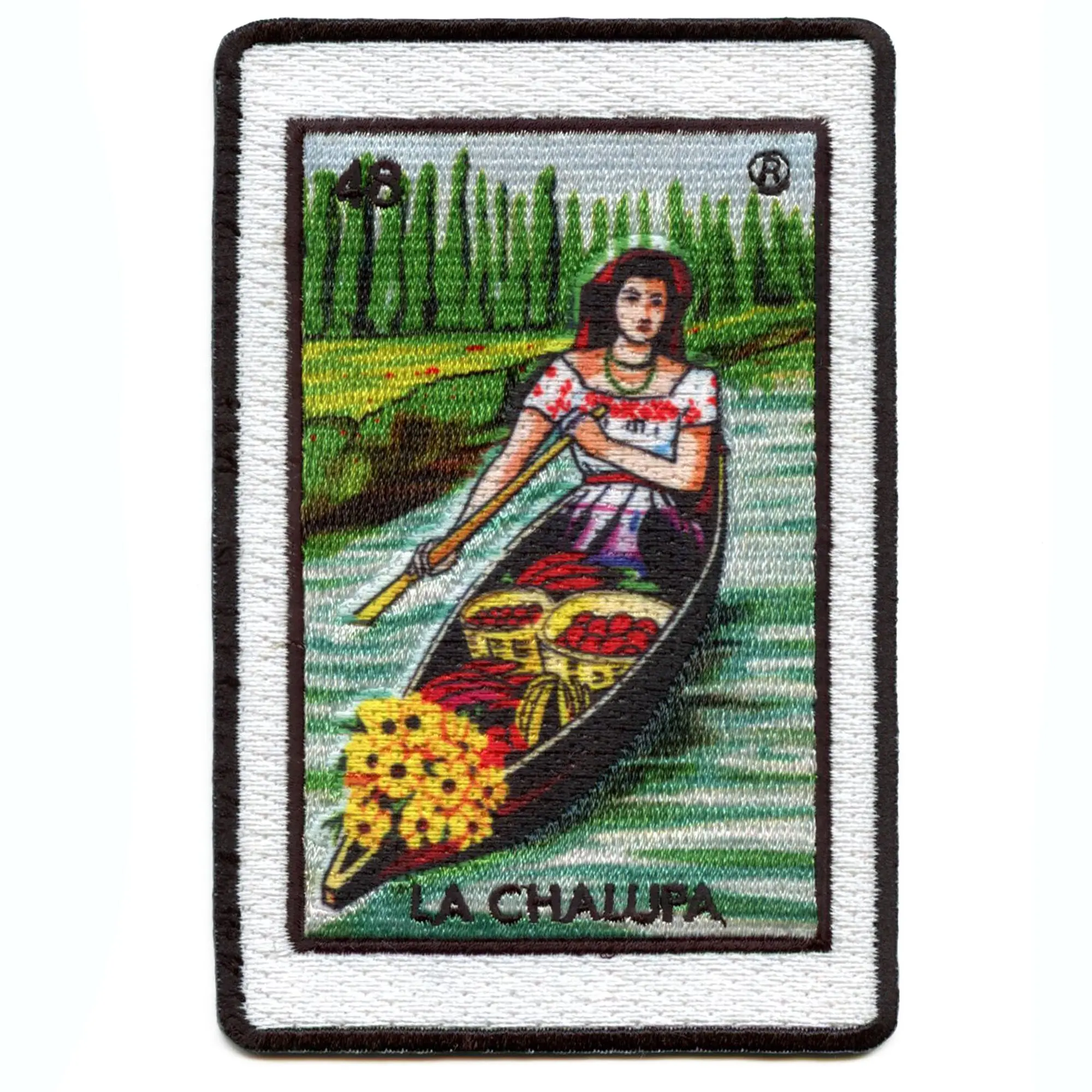 La Chalupa 48 Patch Canoe Mexican Loteria Card Sublimated Embroidery Iron On - Image 2
