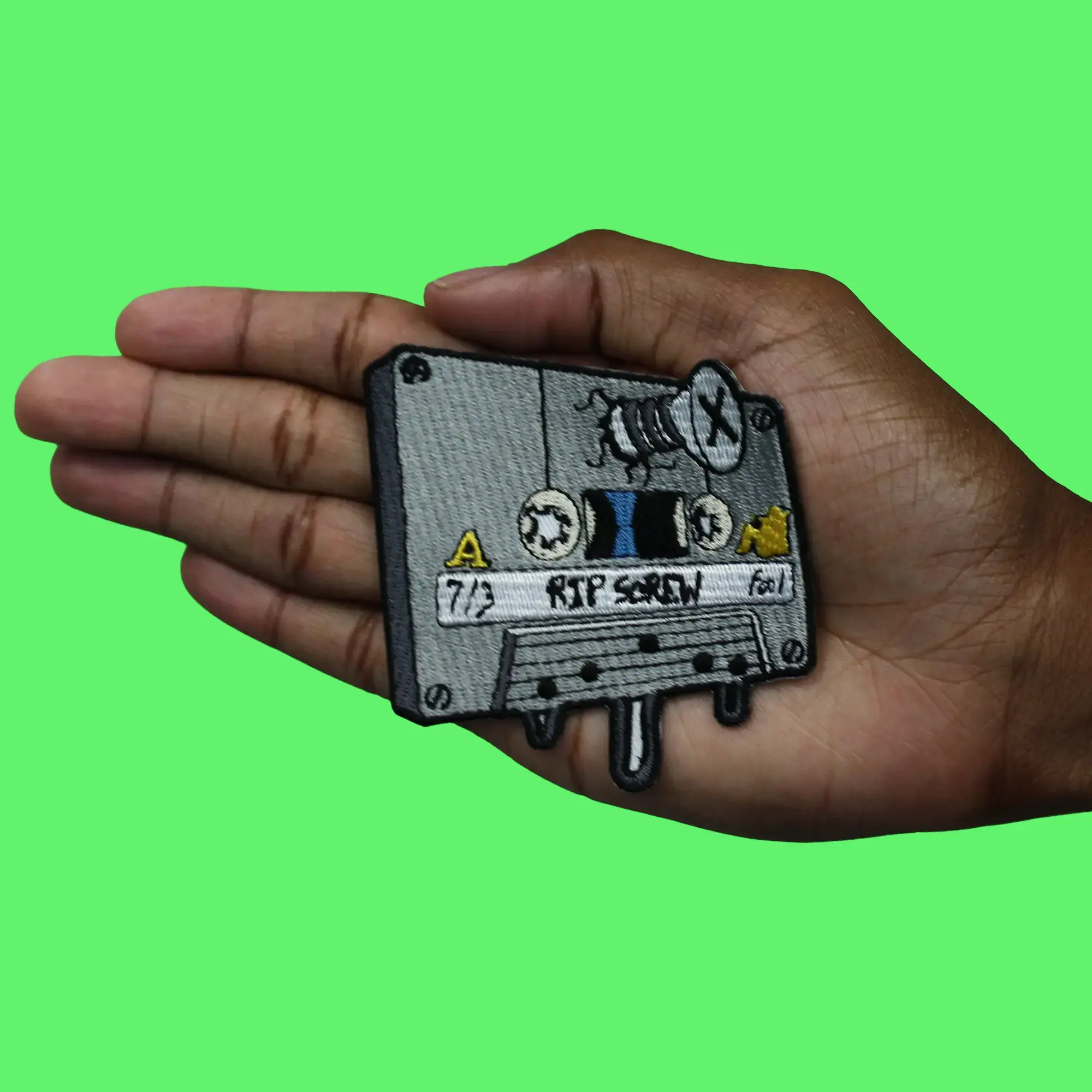 713 Rip Screw Mix Tape Patch Music Hip-Hop Screwed Up Embroidered Iron on - Image 3