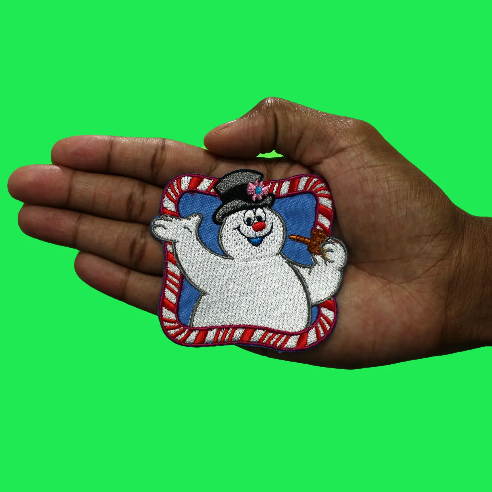 Frosty The Snowman Patch Big Smile Movie Embroidered Iron On - Image 2