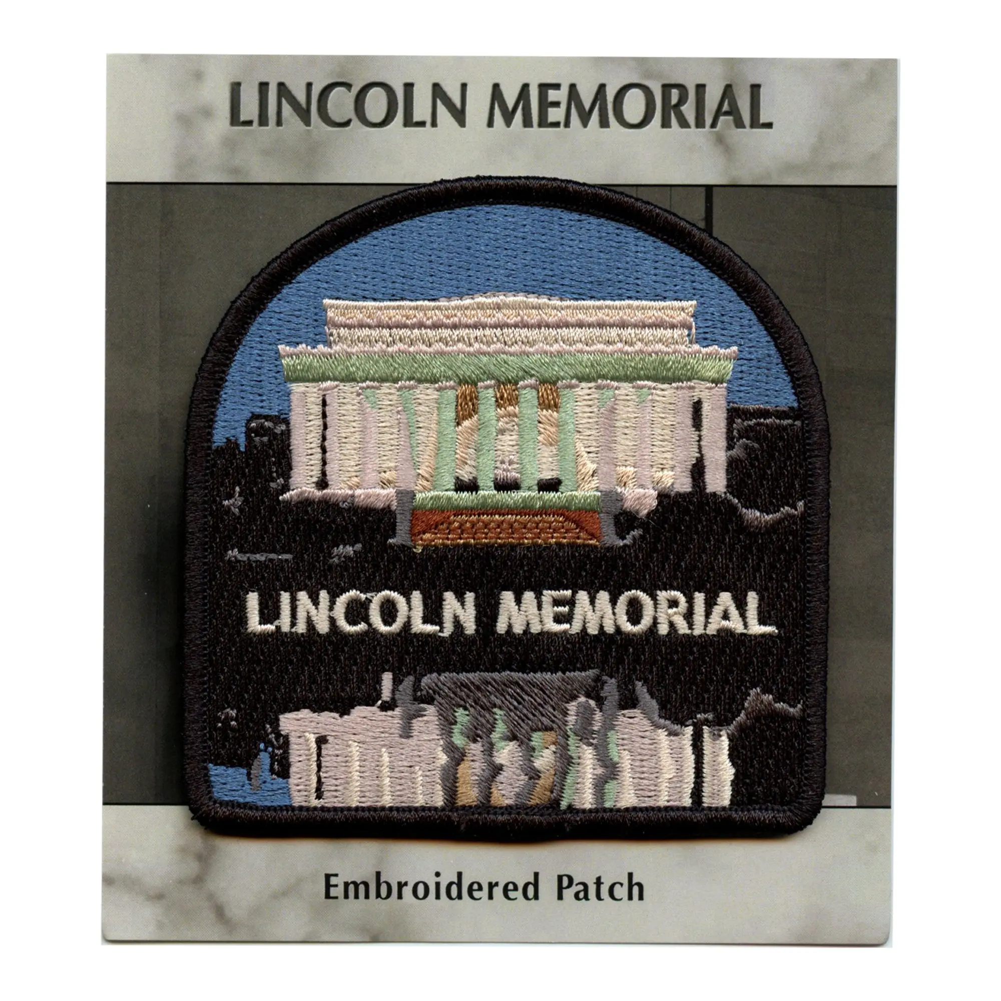 Abraham Lincoln Memorial Monument Patch National Mall Travel Embroidered Iron On - Image 2