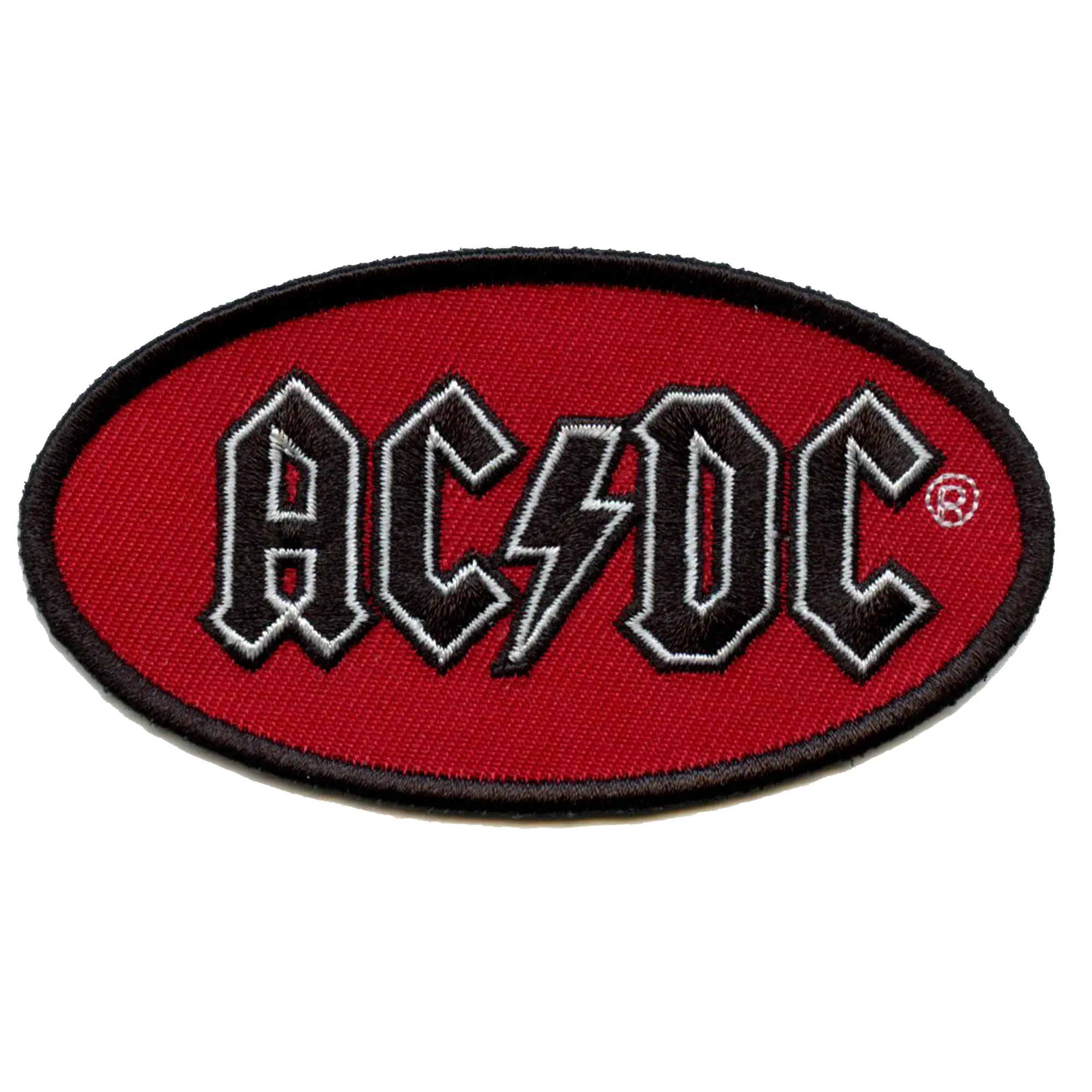 ACDC Oval Logo Patch Music Rock Band Embroidered Iron On
