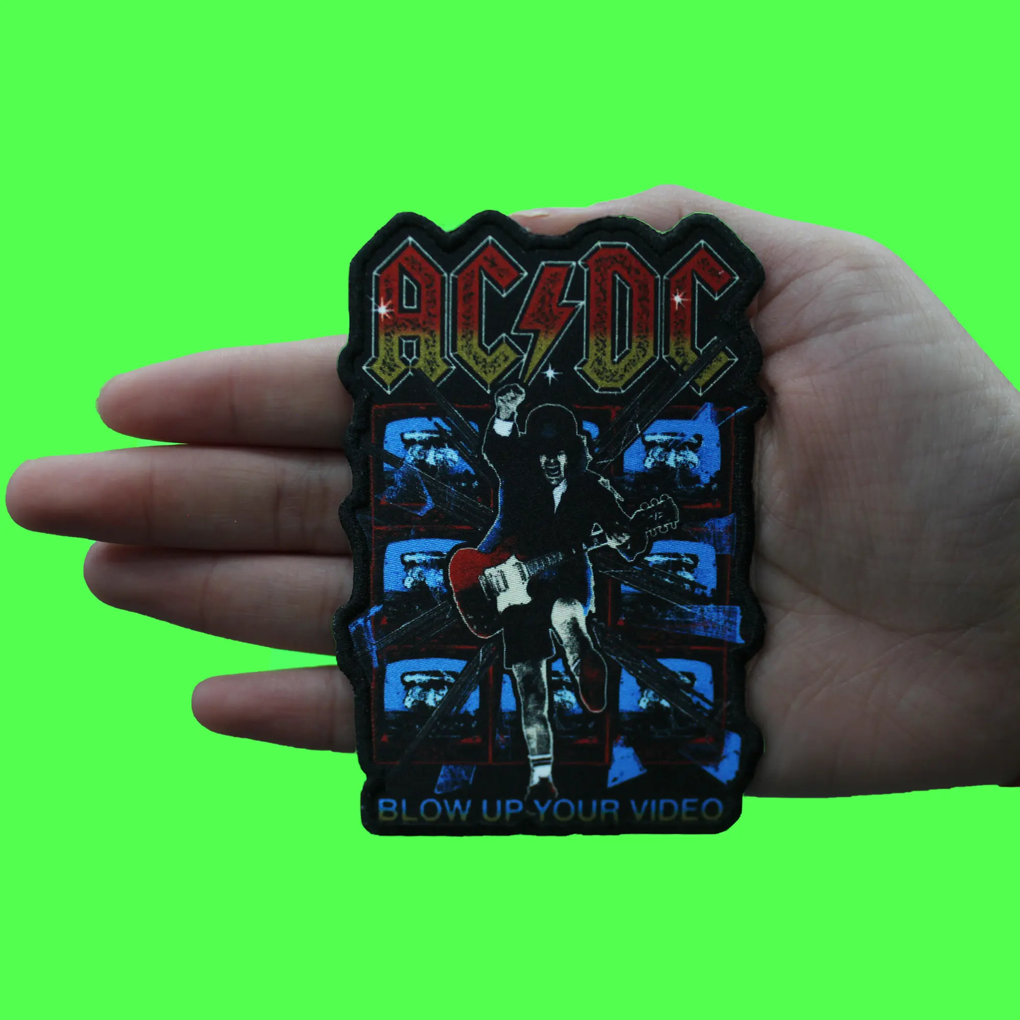ACDC Blow Up Your Video Patch Classic Rock Band Sublimated Iron On - Image 2