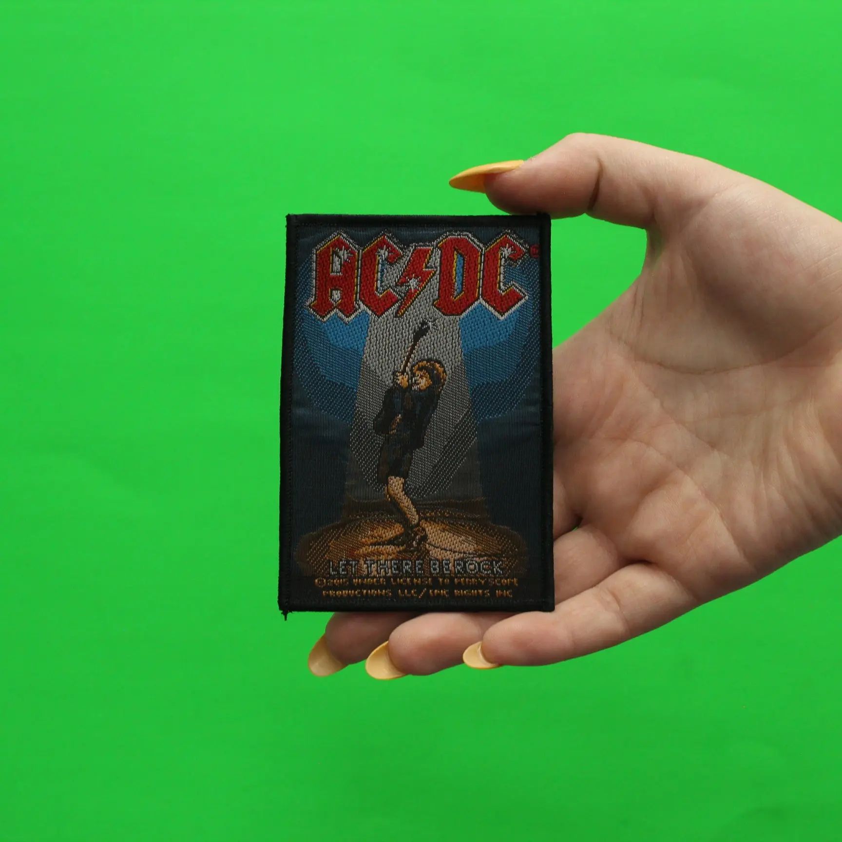 ACDC Let There Be Rock Patch Angus Guitar Solo Woven Sew On - Image 2