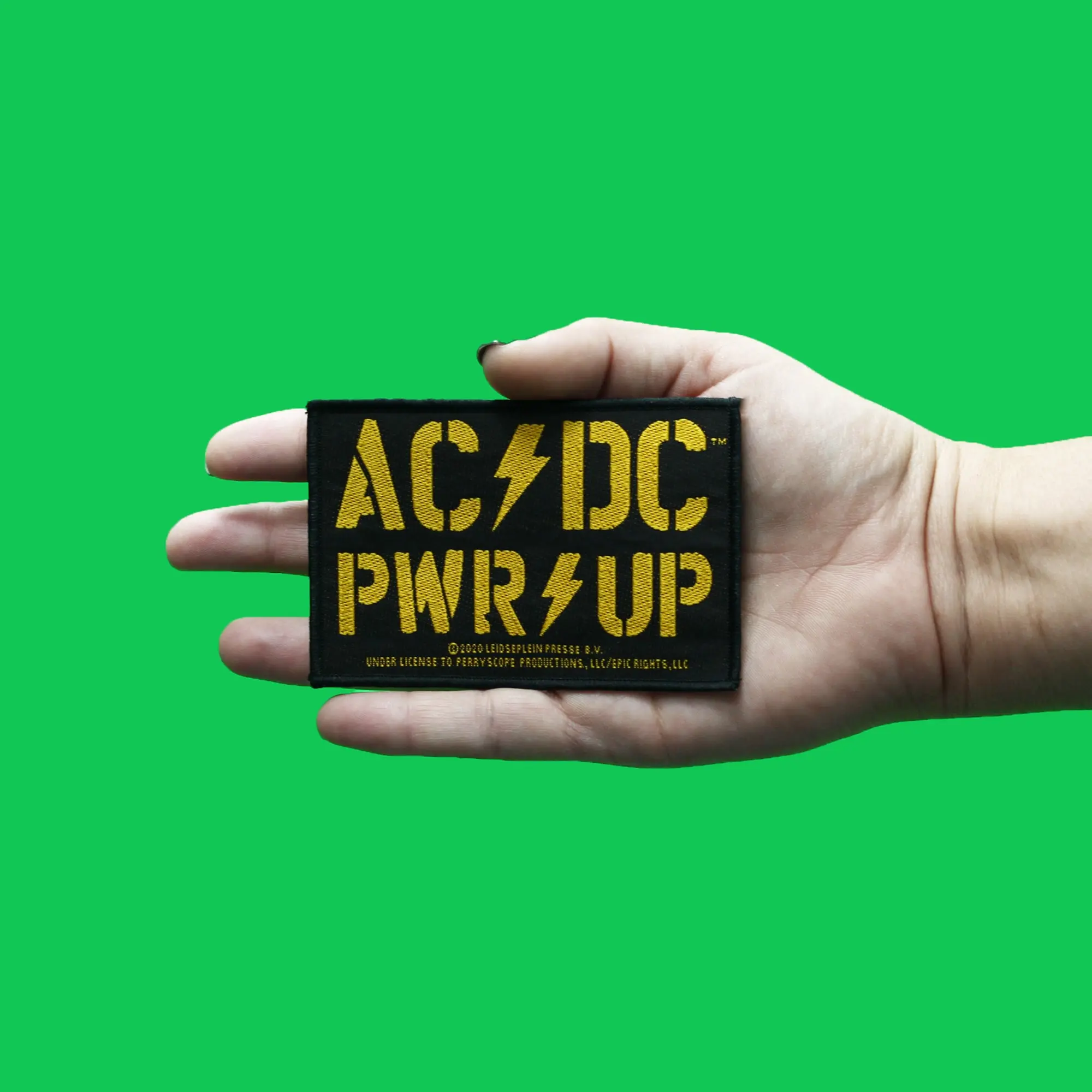 ACDC PWR UP Patch Classic Rock Woven Sew On - Image 2