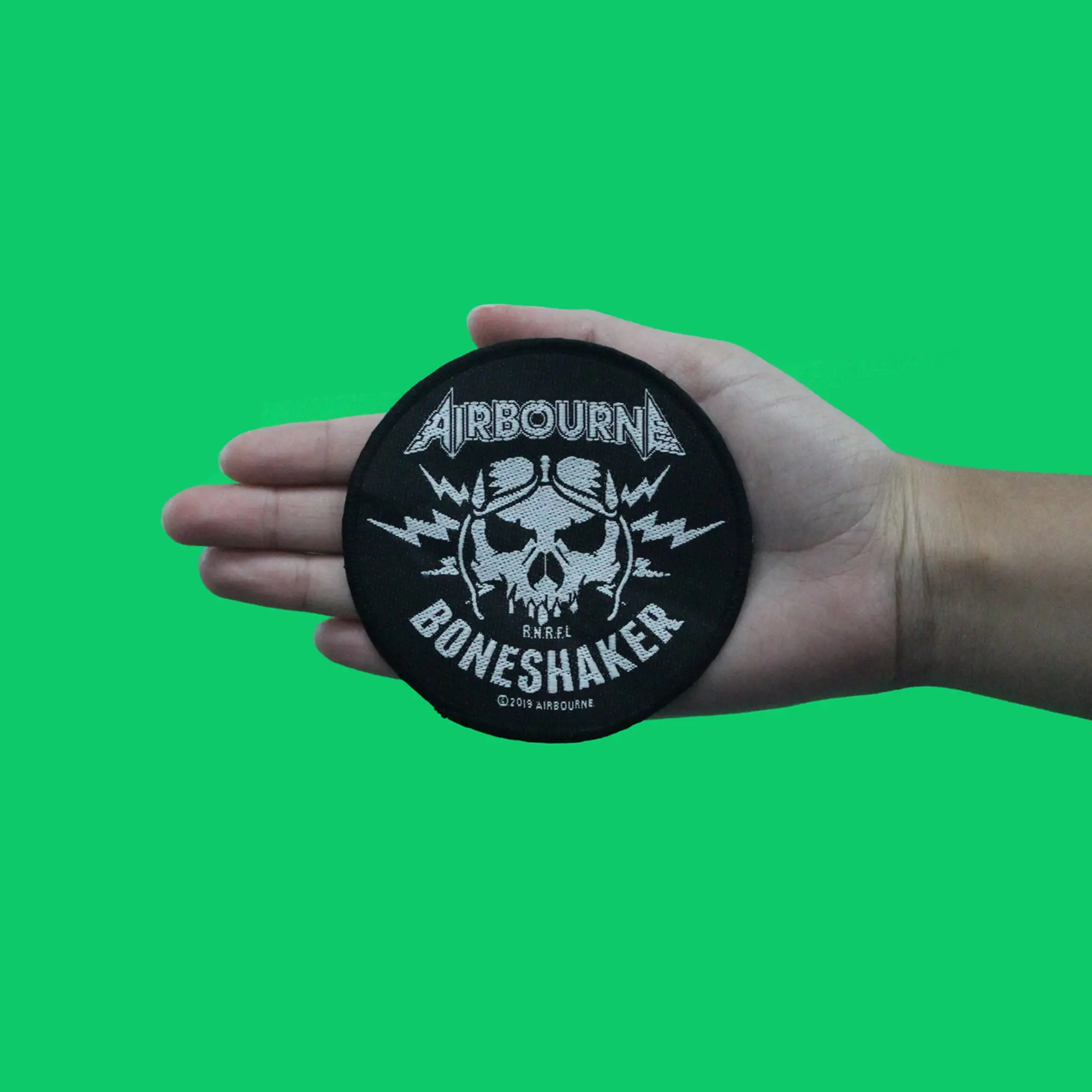 Airbourne Boneshaker Album Cover Patch Heavy Metal Band Woven Sew On - Image 2