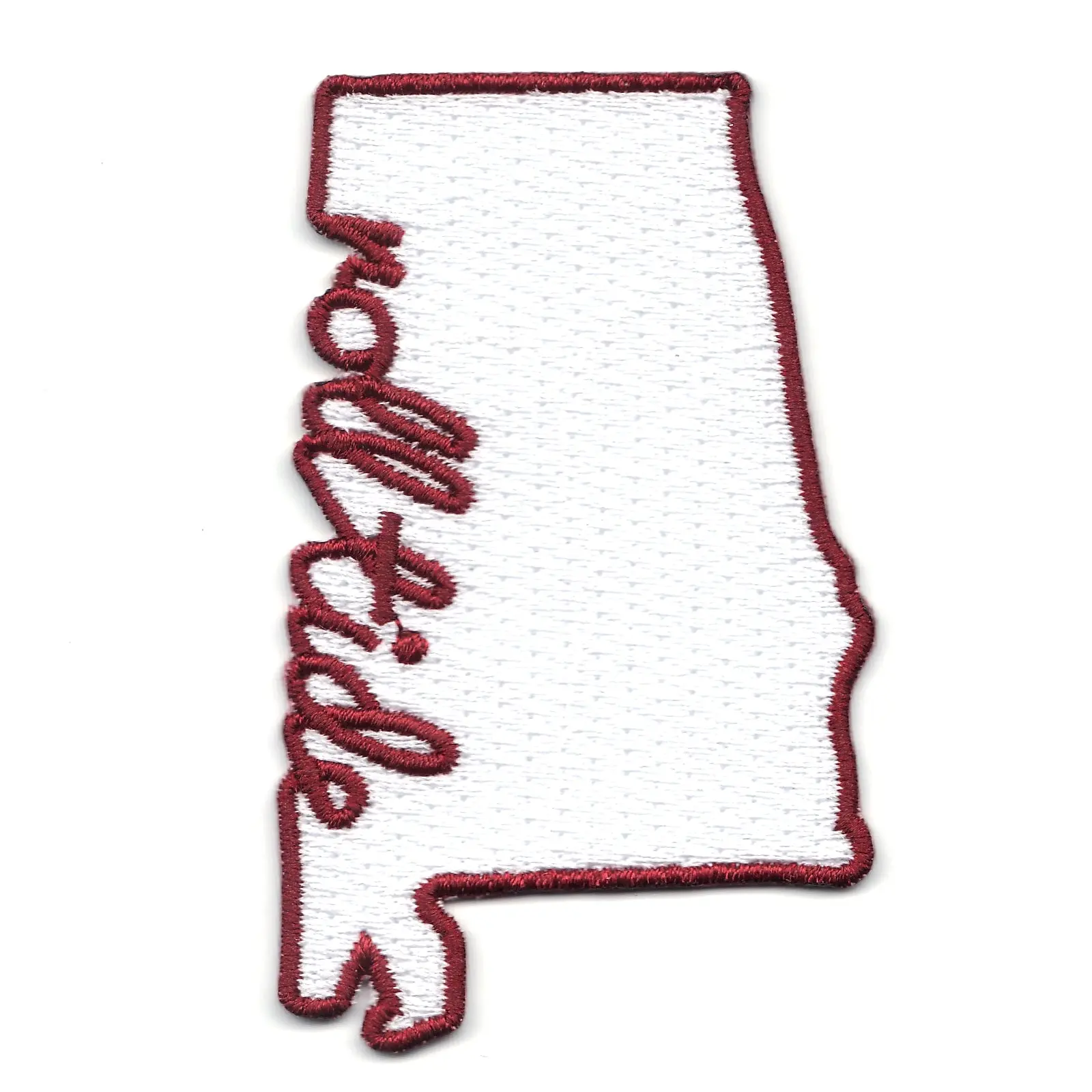 Alabama "Rolltide" State Shape Patch College Sports Represent Embroidered Iron On