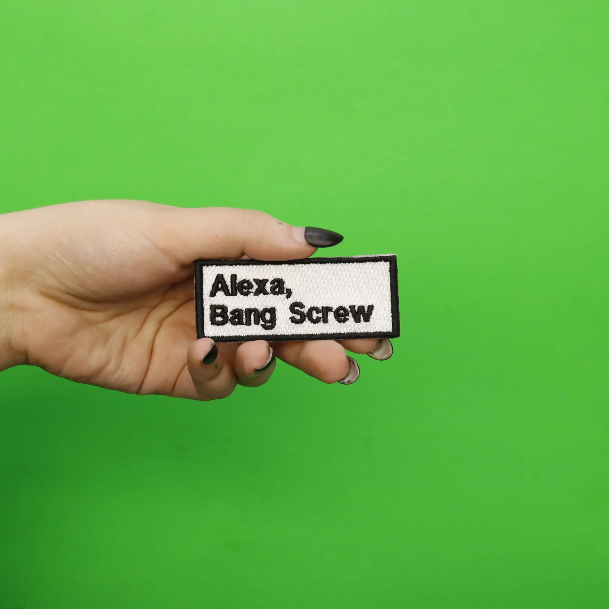 Alexa Bang Screw Embroidered Iron On Patch - Image 3
