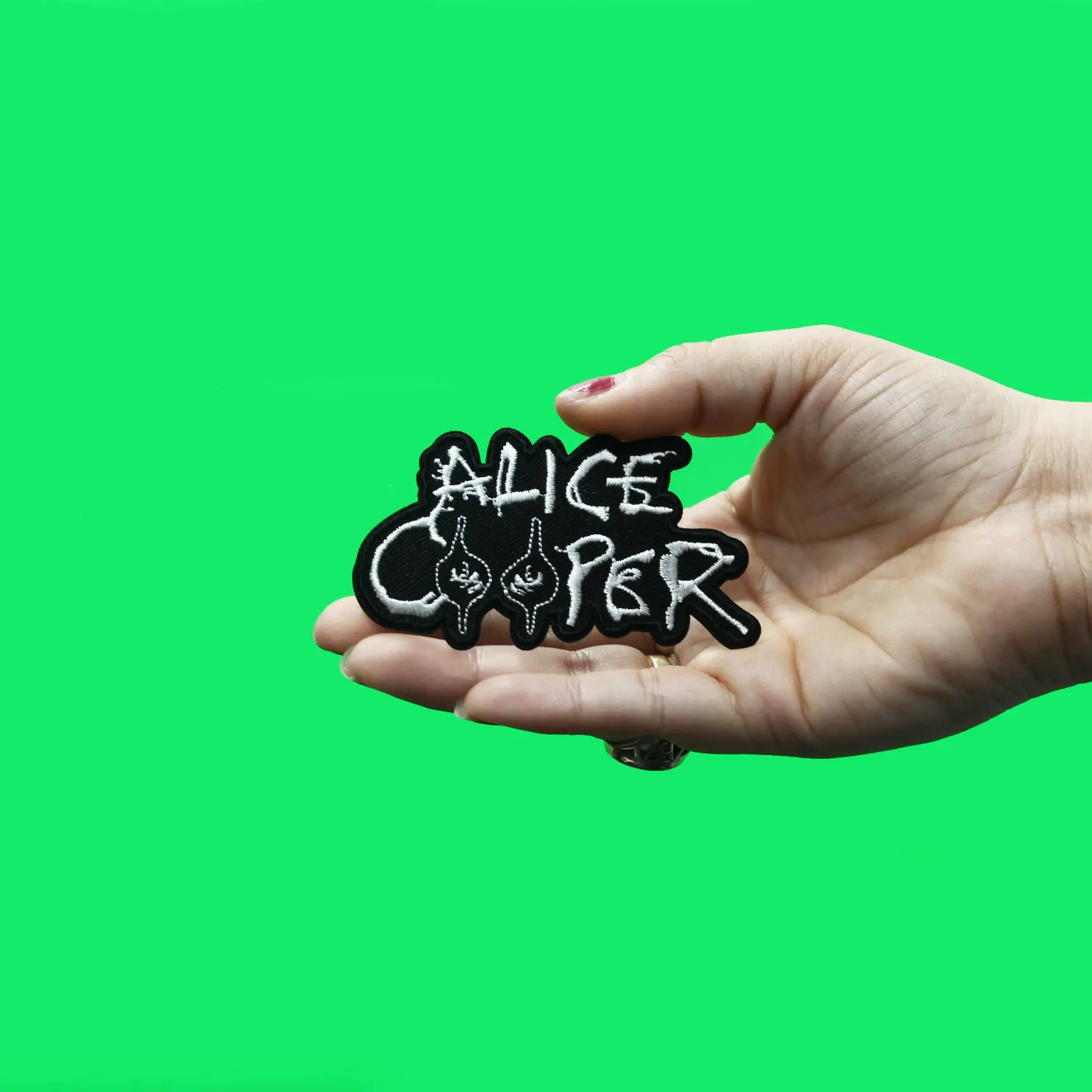 Alice Cooper Eyes Logo Patch Main Name Embroidered Iron On - Image 2