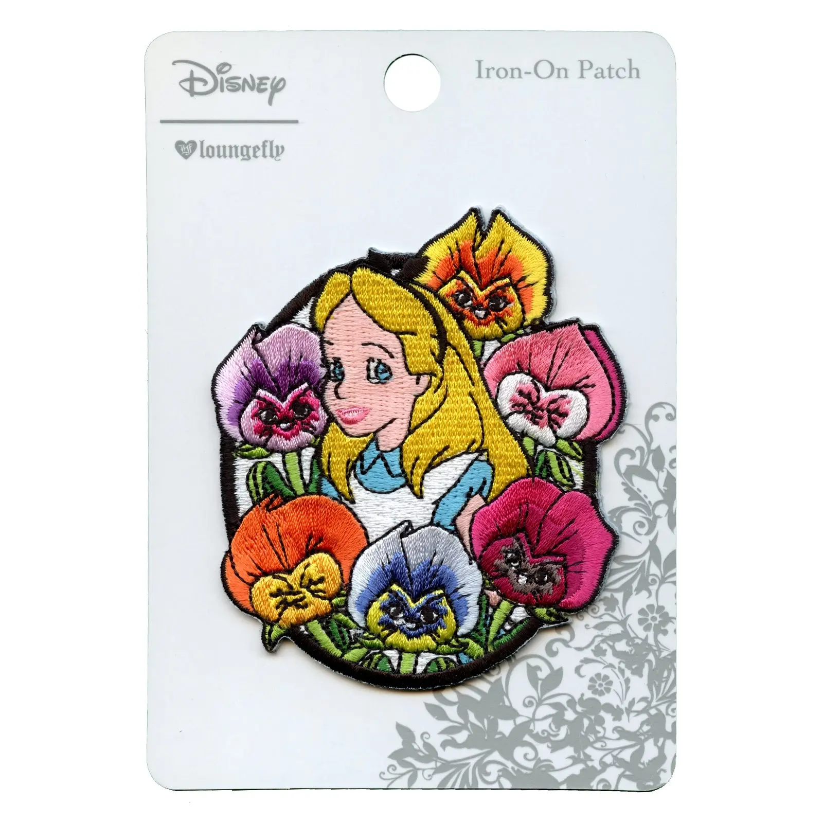 Alice In Wonderland Flowers Disney Iron on Patch - Image 2