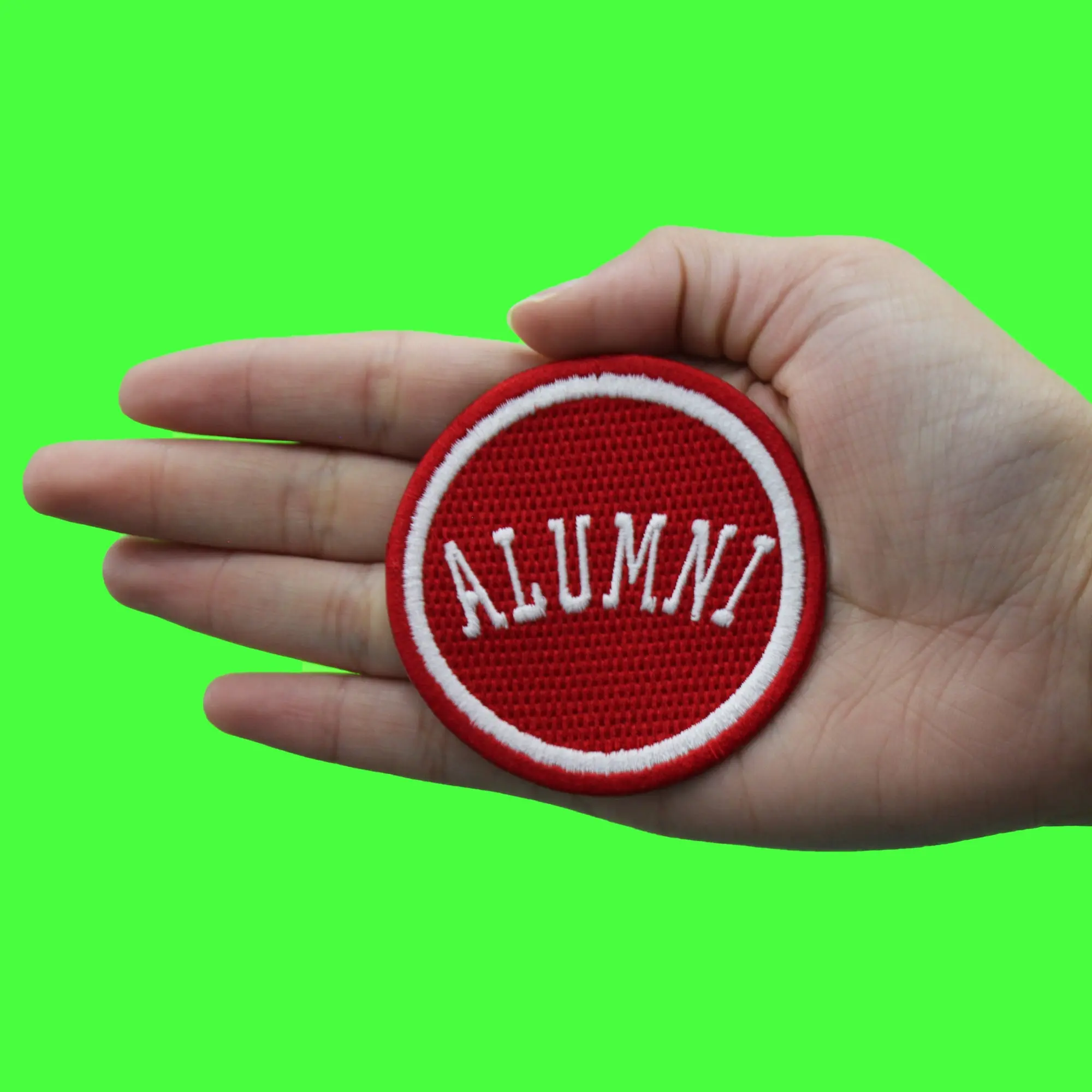 Alumni College Student Patch Houston Texas Red Graduate Embroidered Iron On - Image 2