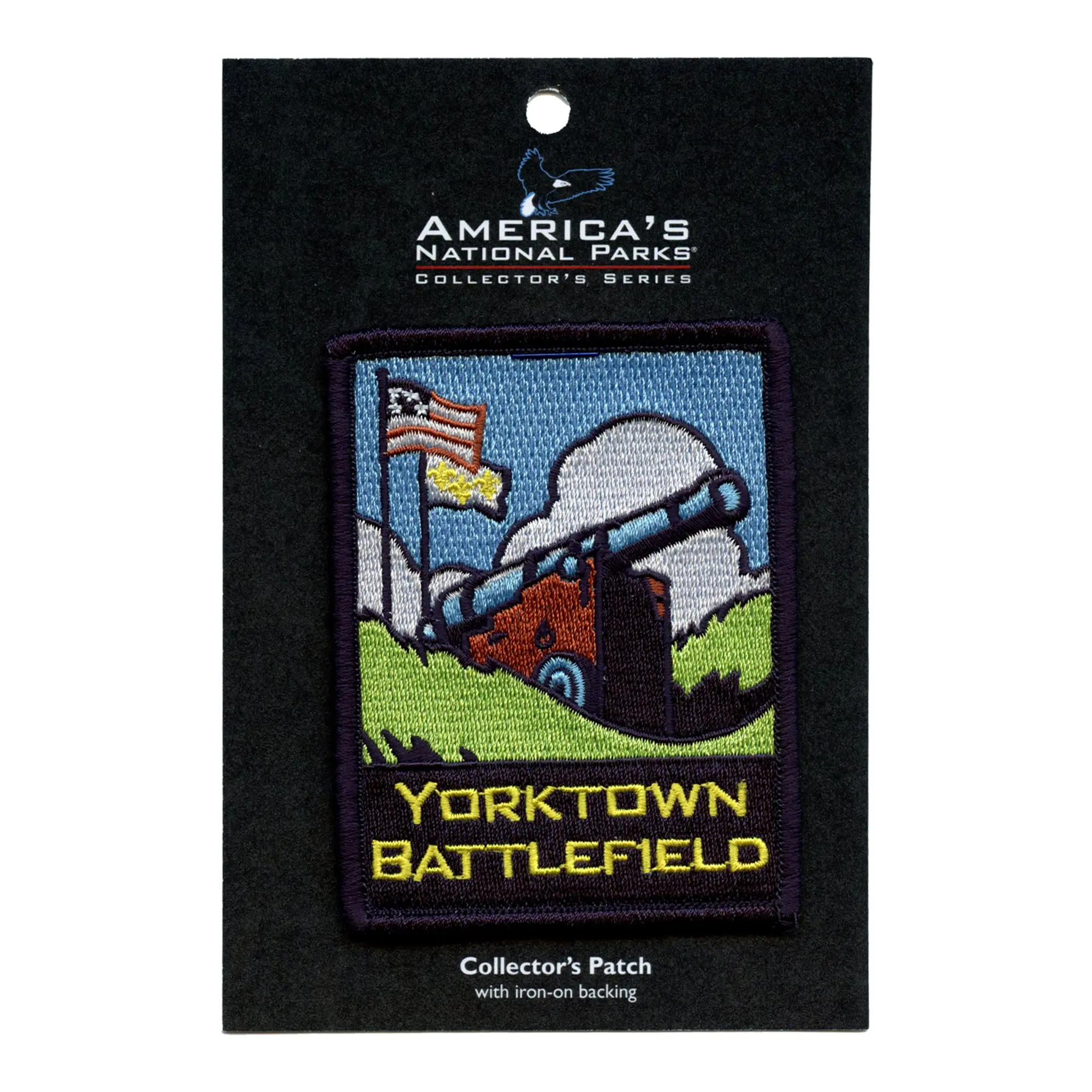 Yorktown Battlefield Canon Patch Historical Park Civil War Embroidered Iron On - Image 2