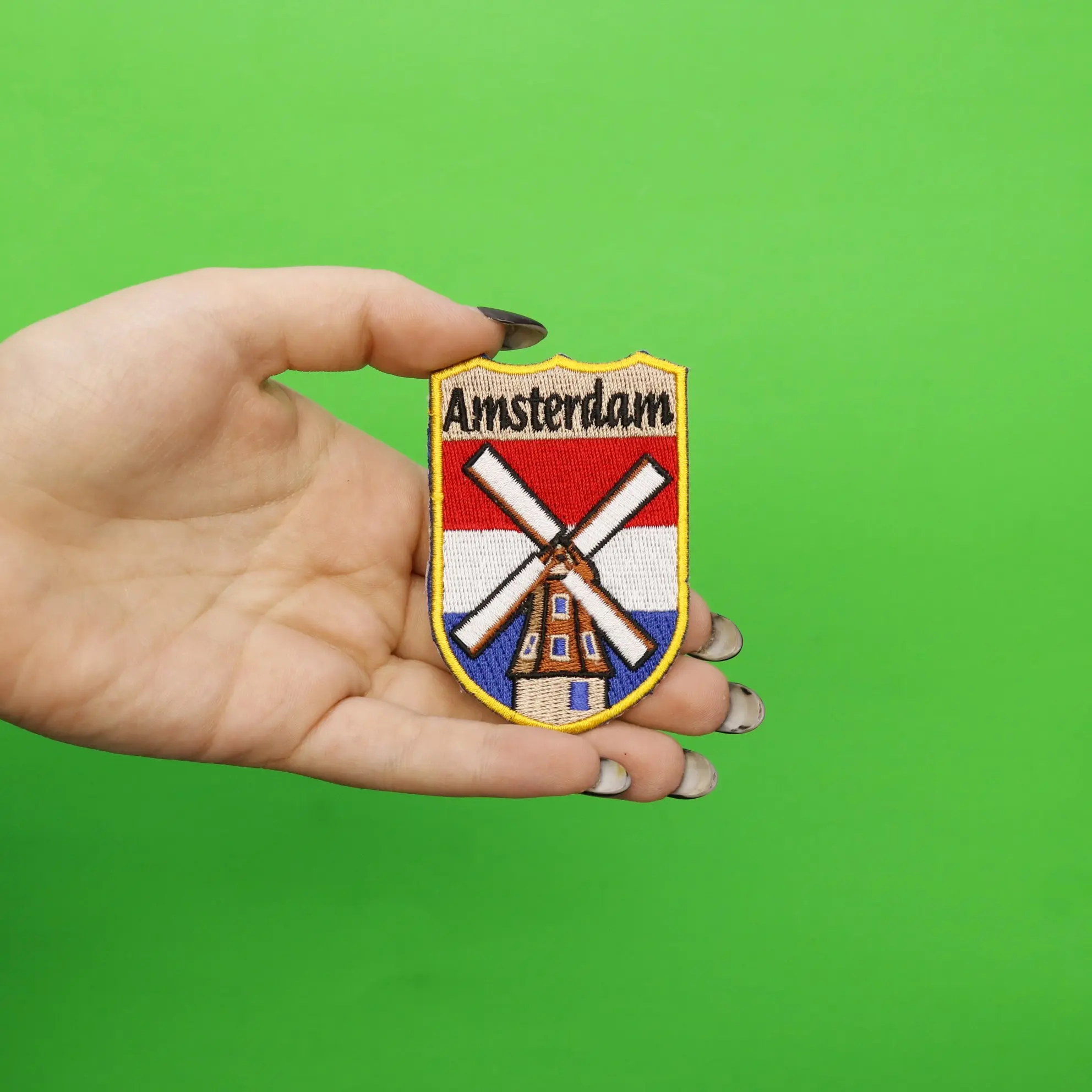 Amsterdam Netherlands Shield Embroidered Iron On Patch - Image 2