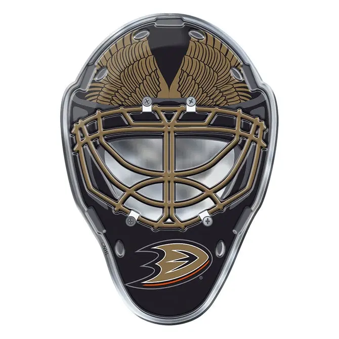 Anaheim Ducks Goalie Mask Colored Aluminum Car Auto Emblem